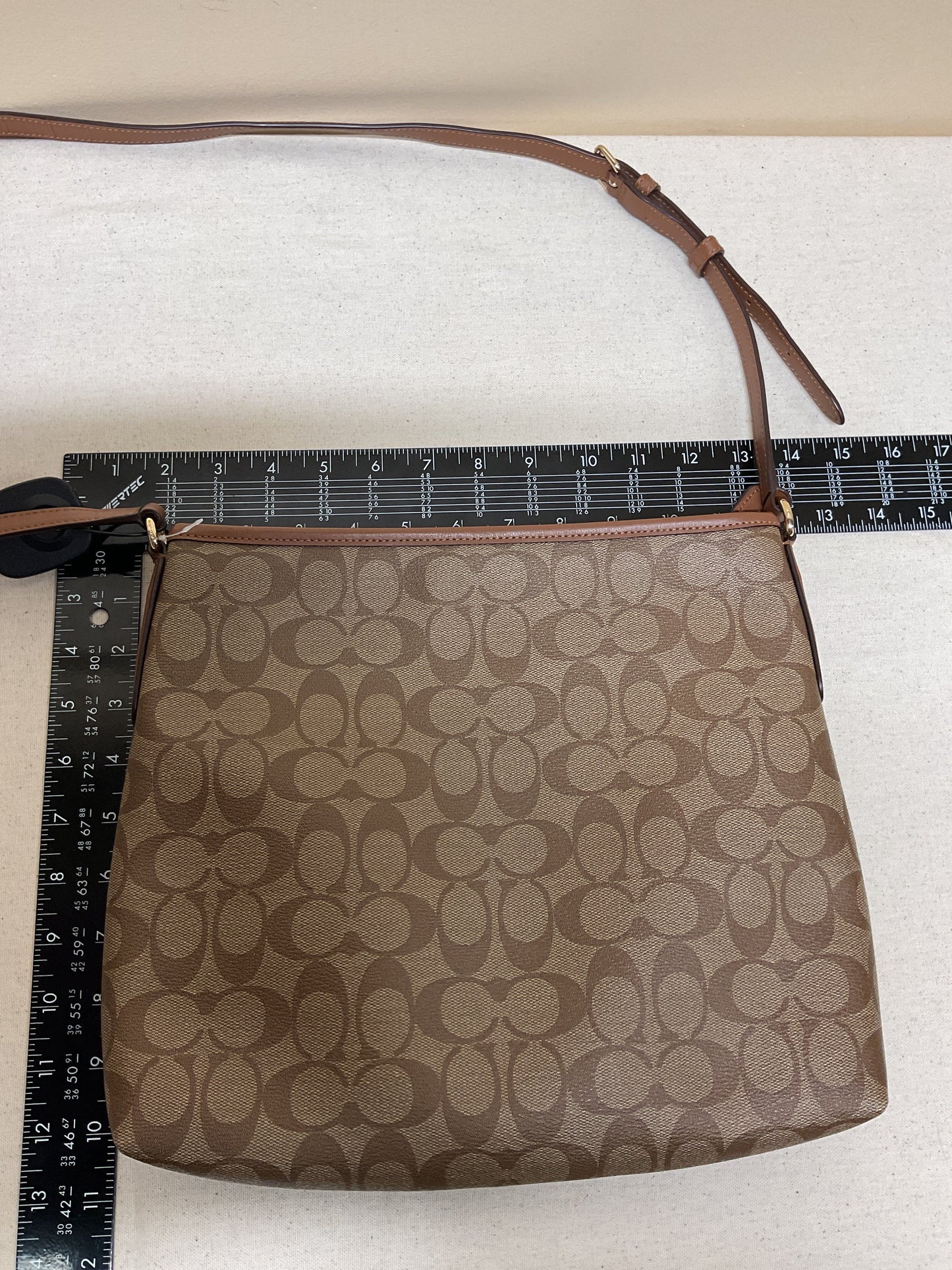 Crossbody Designer By Coach In Brown, Size:Medium