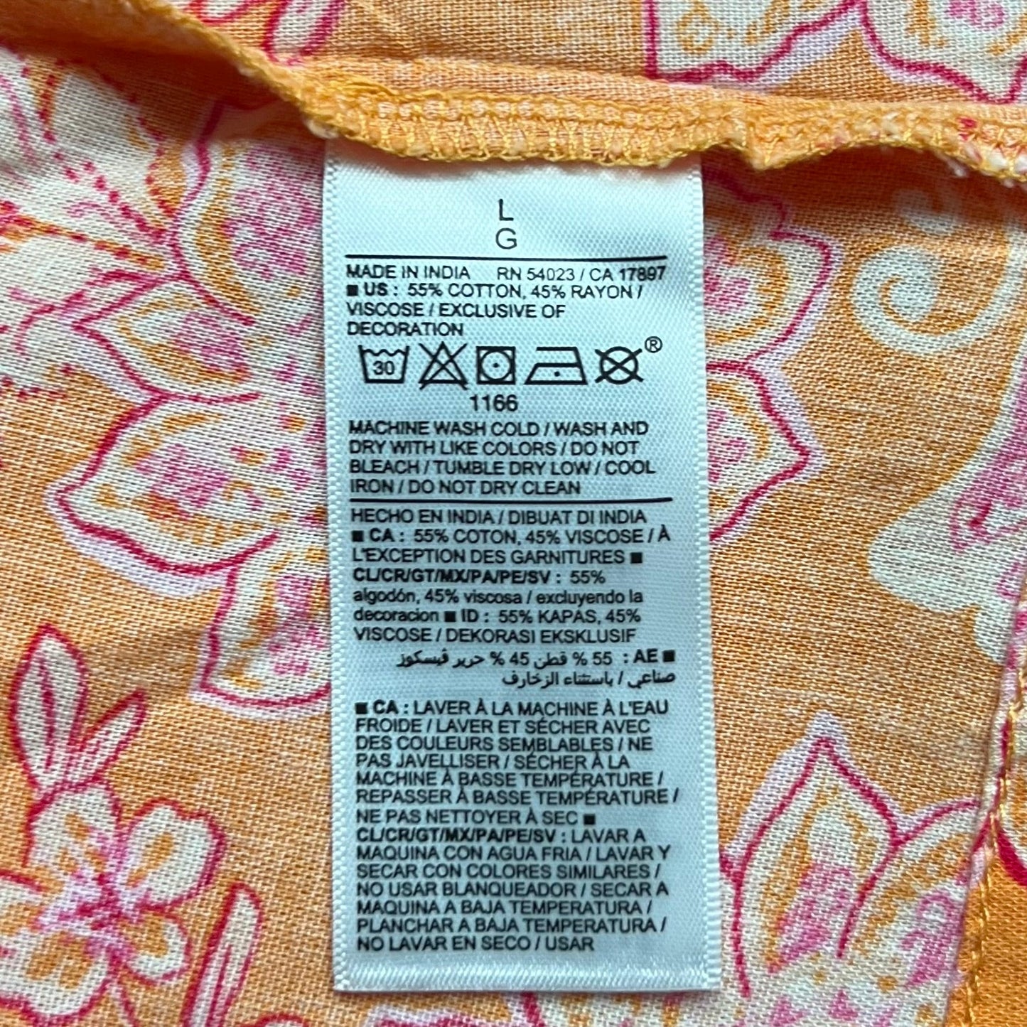 Dress Casual Maxi By Old Navy In Orange & Pink, Size: L