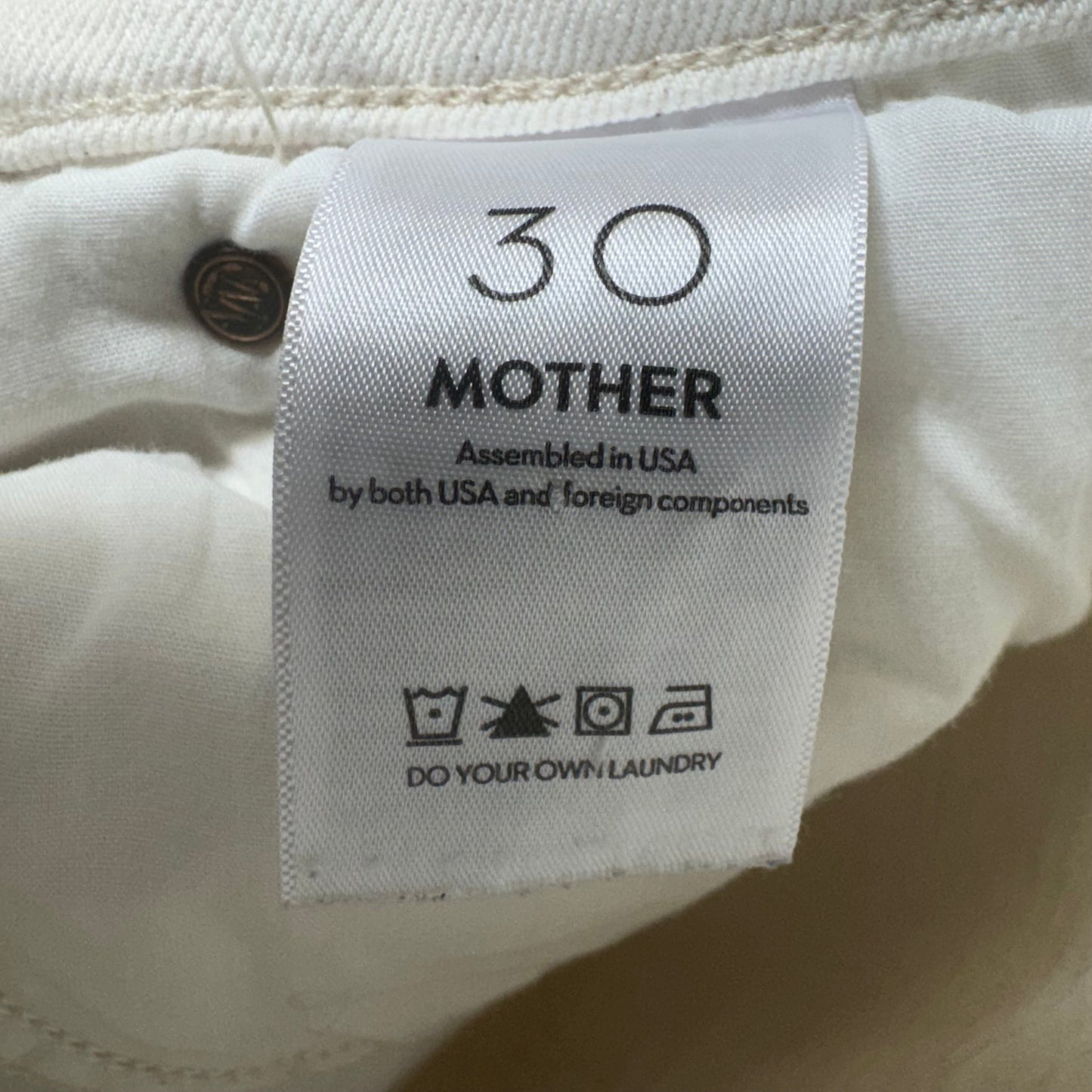 The Dodger Ankle Jeans By Mother In Cream Denim, Size: 10/30
