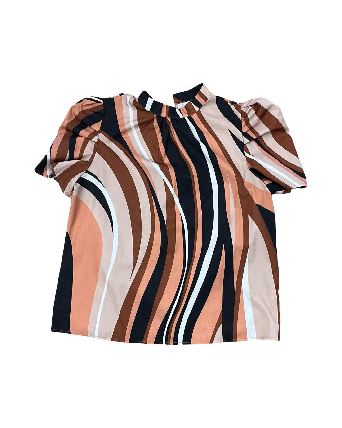 Top Ss By Shein In Brown & Orange, Size:L