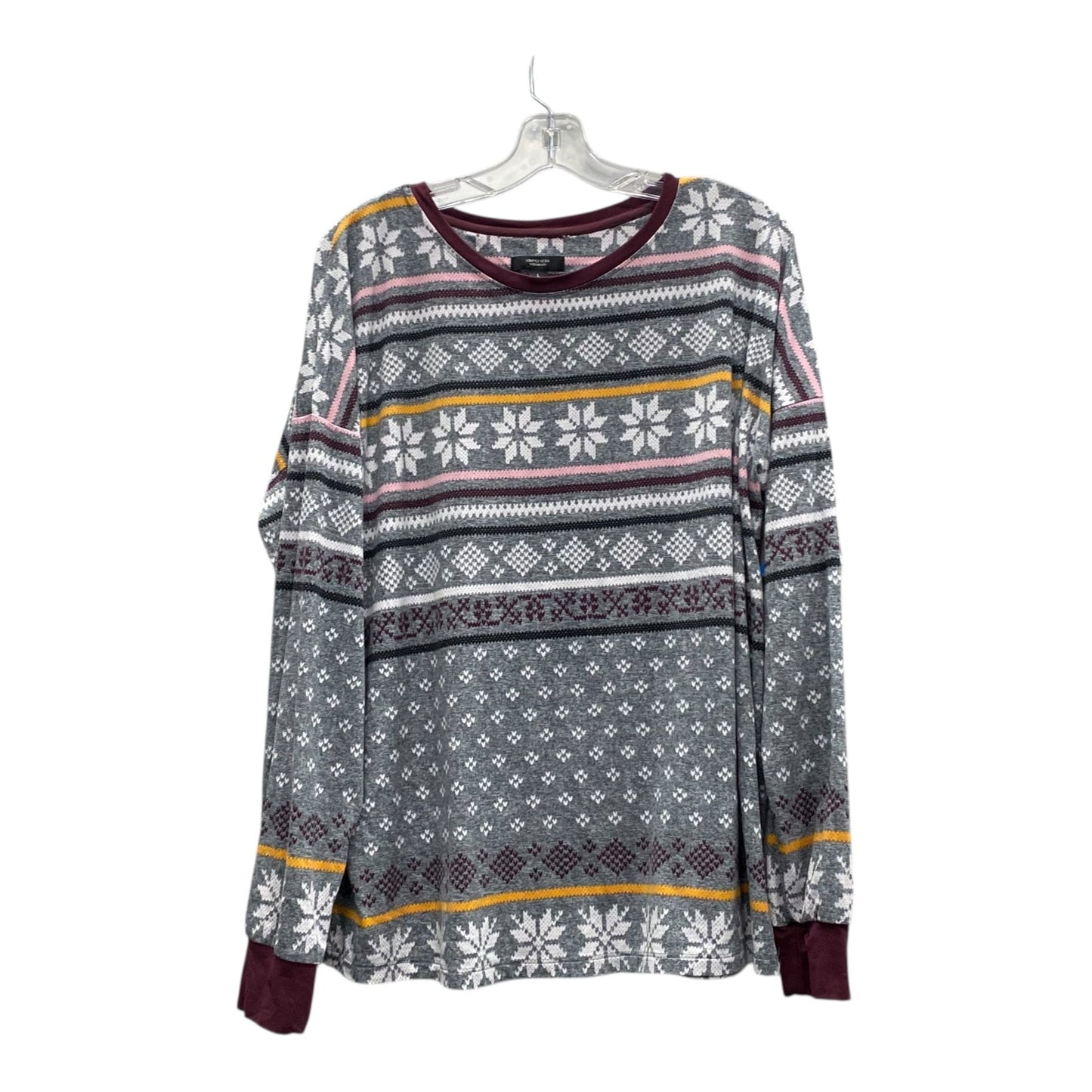 Top Ls By Simply Vera In Grey, Size:L