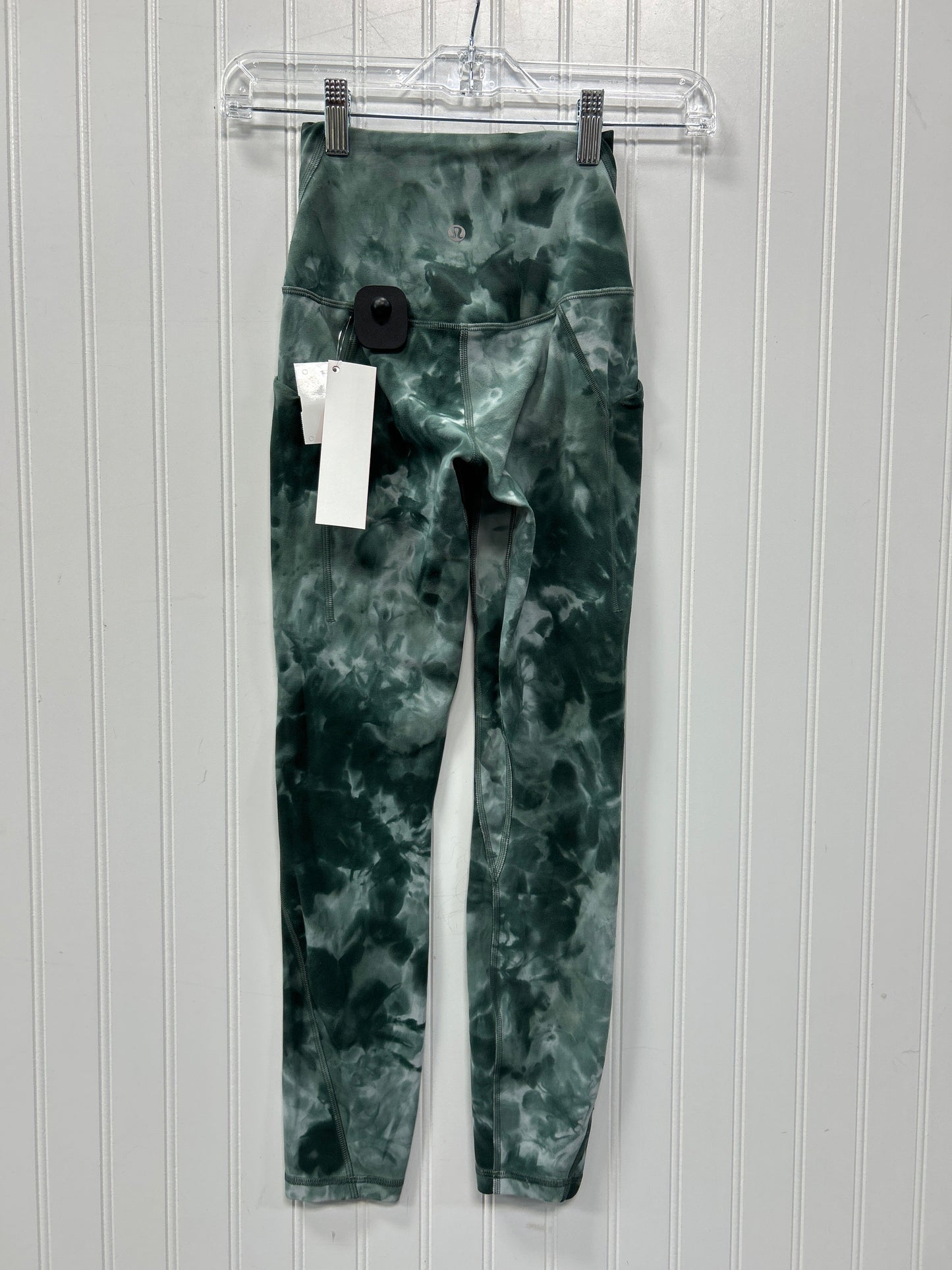 Athletic Leggings By Lululemon In Green, Size:0