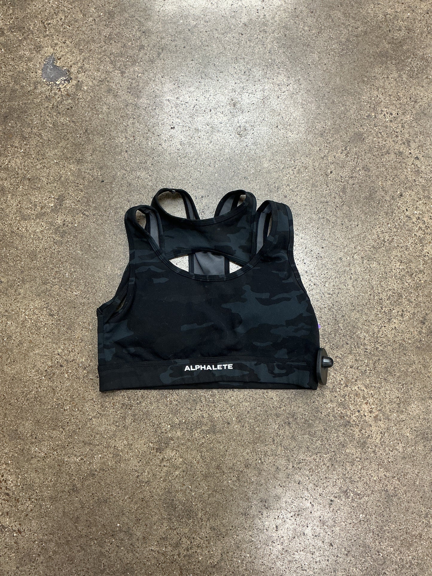 Athletic Bra By Alphalete In Black & Grey, Size:S