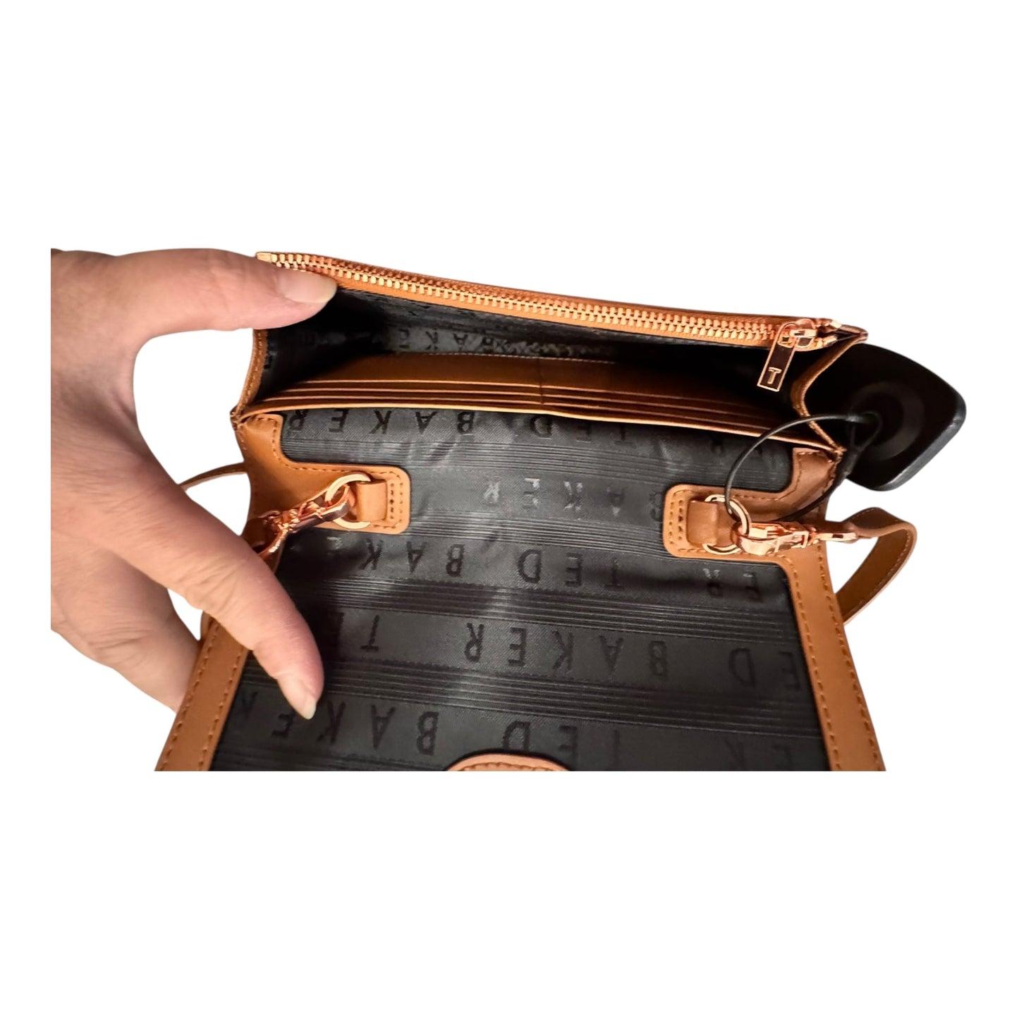 Handbag Designer By Ted Baker In Brown, Size:Small