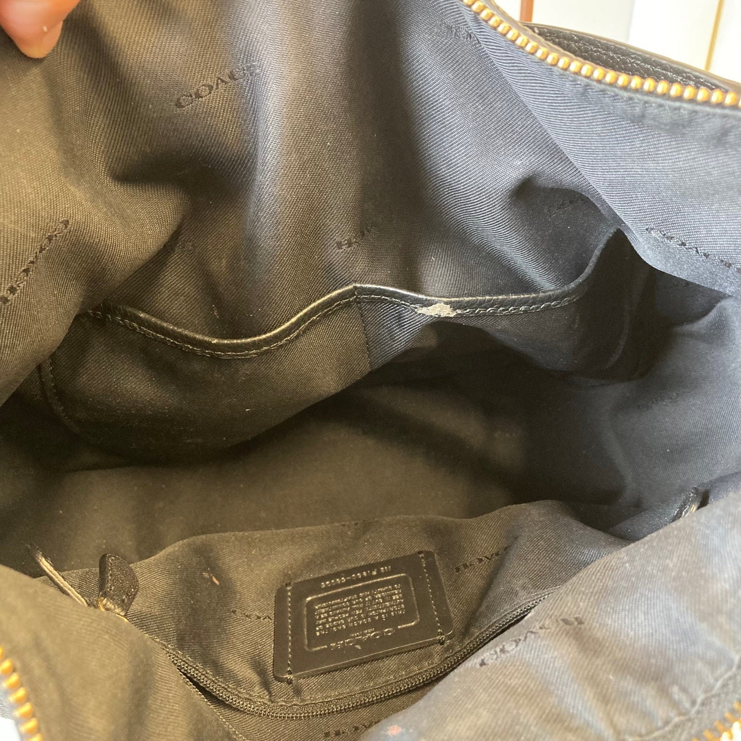 Handbag Designer By Coach In Black, Size:Large