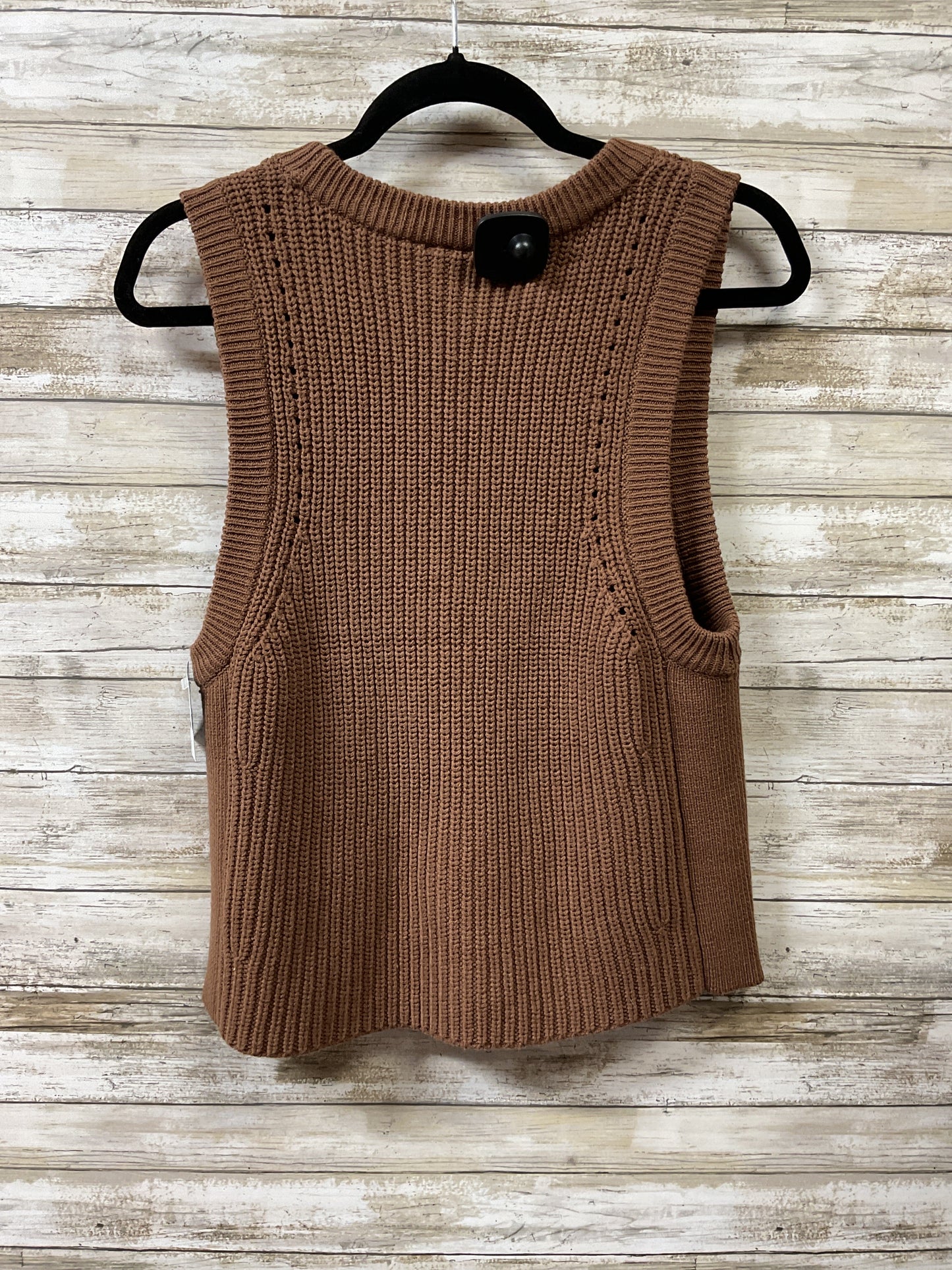 Vest Sweater By Ana In Brown, Size:M