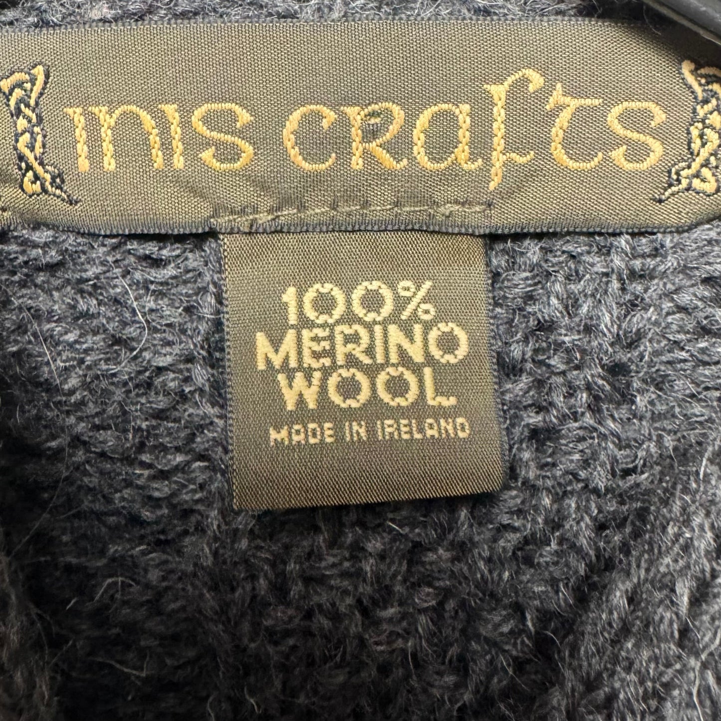 Merino Wool Sweater By Irish Crafts In Grey, Size: M