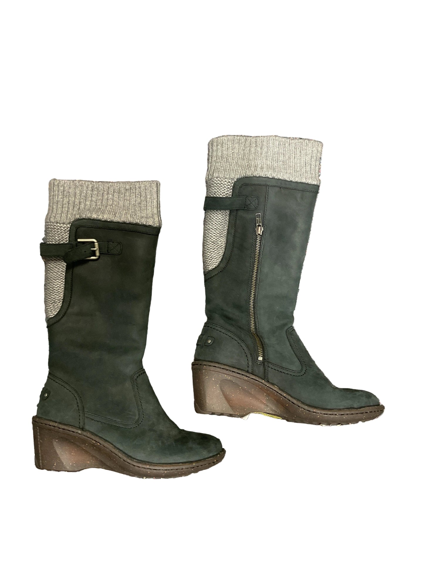 Boots Designer By Ugg In Black & Grey, Size:8