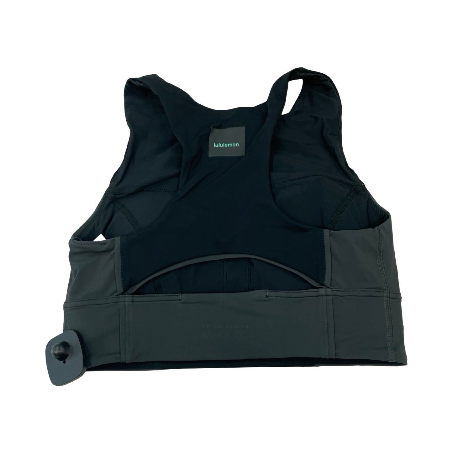 Athletic Bra By Lululemon In Black & Grey, Size:S