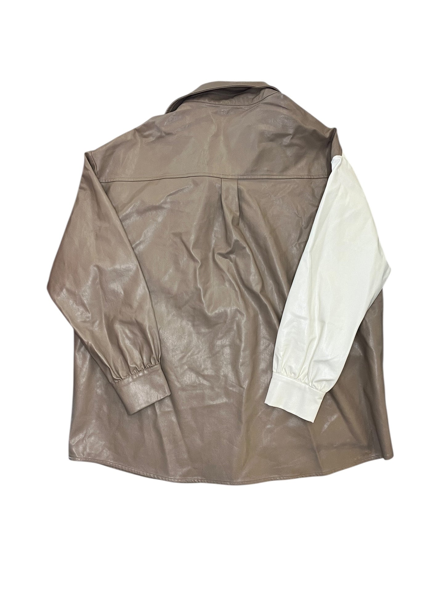 Jacket Shirt By Strut & Bolt In Brown, Size:S