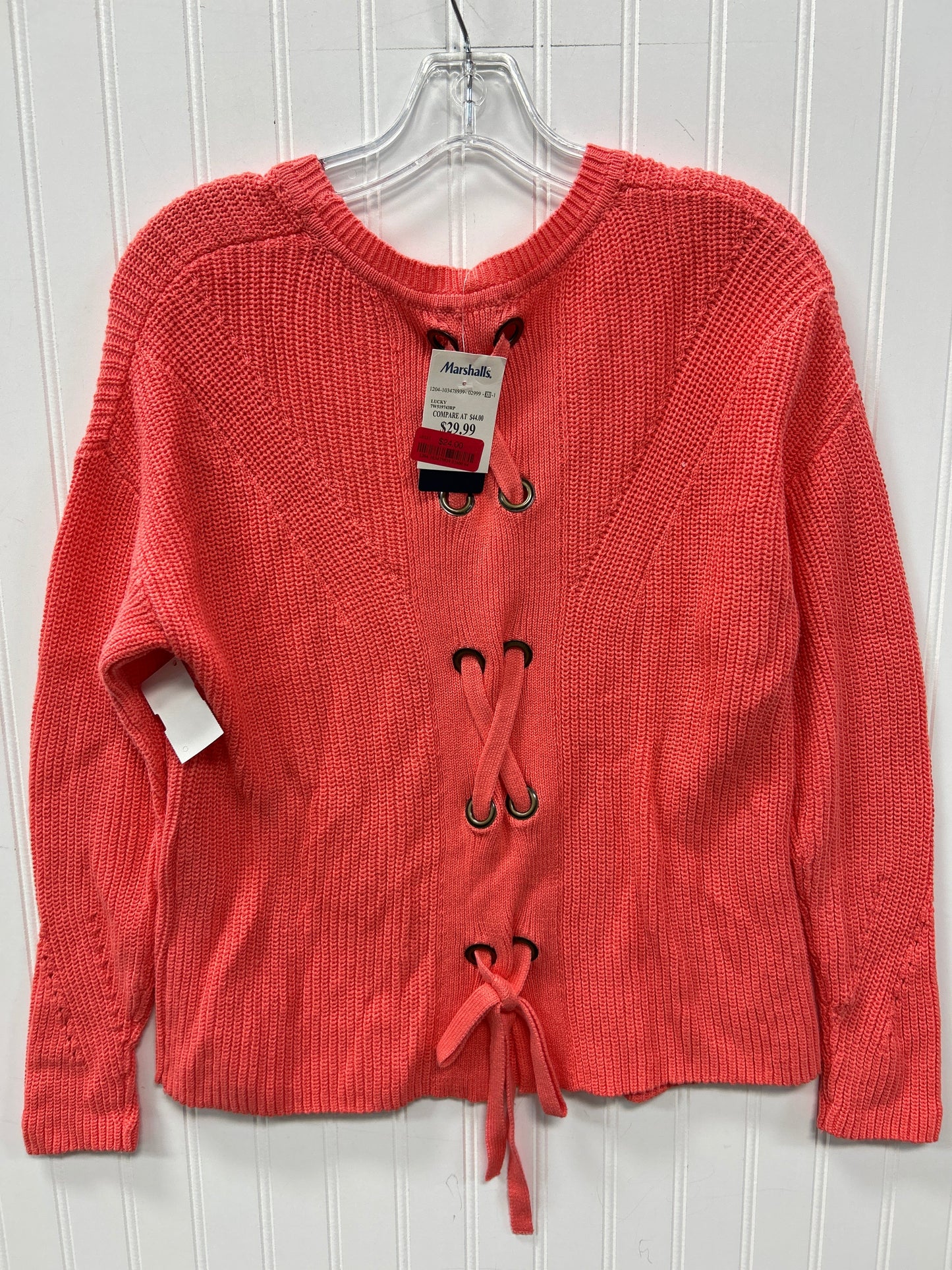 Sweater By Lucky Brand In Peach, Size:S