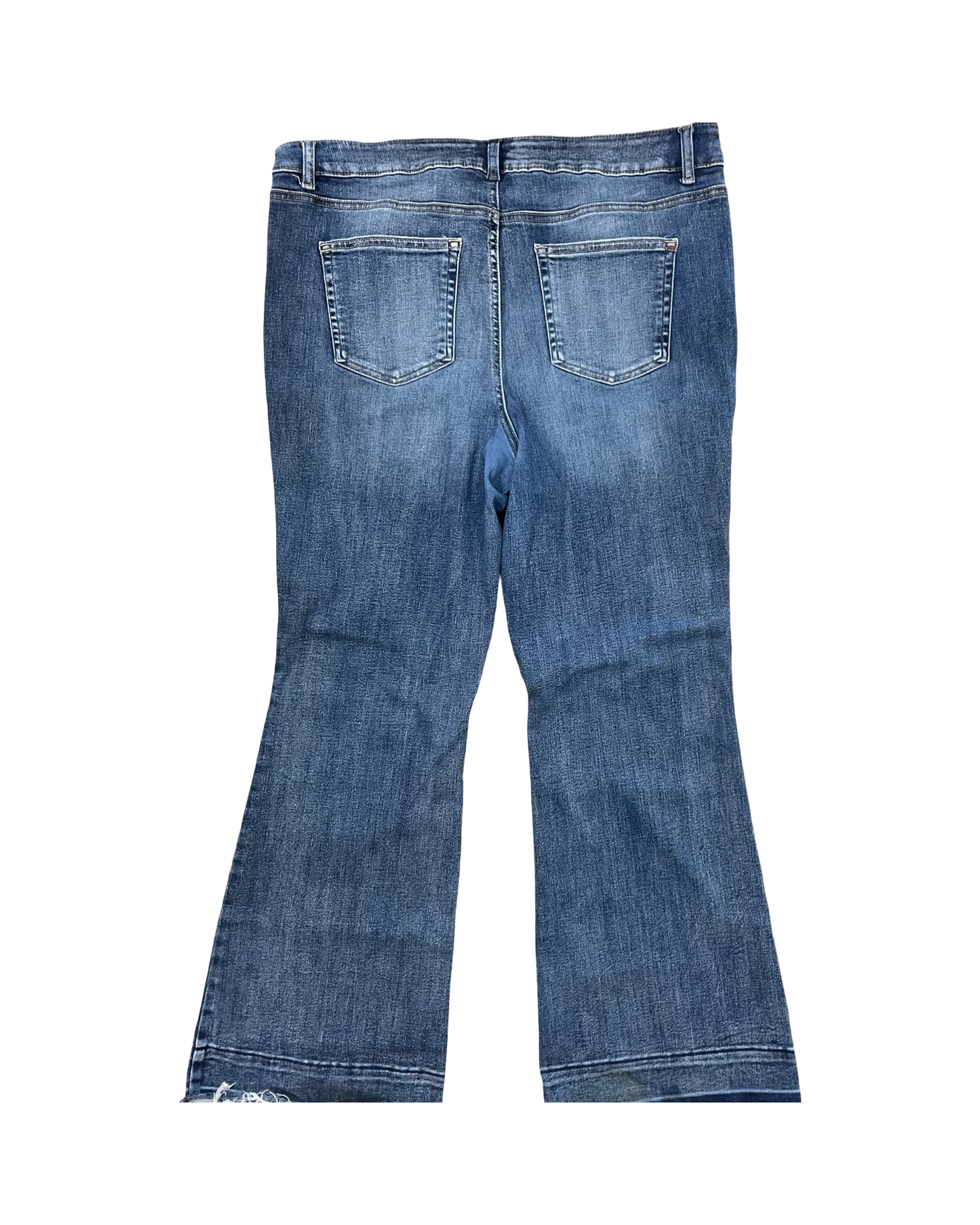 Jeans Wide Leg By Edgely In Blue Denim, Size:20