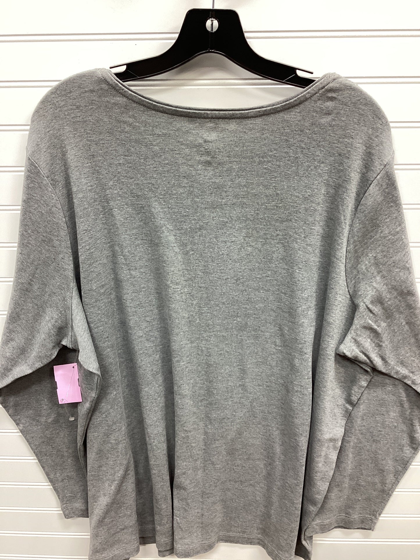 Top Ls By Cj Banks In Grey, Size:3X