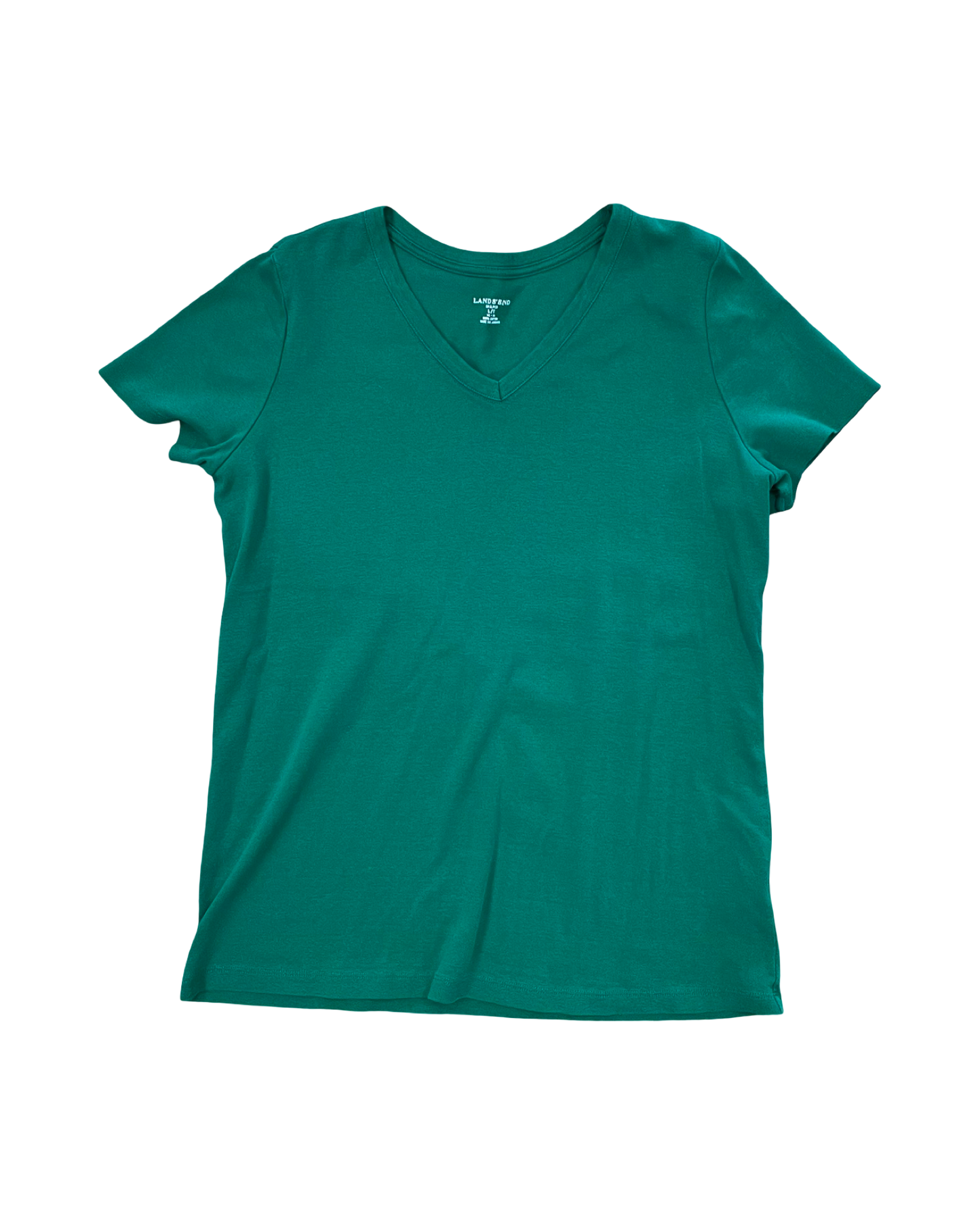 Top Ss By Lands End In Green, Size:L