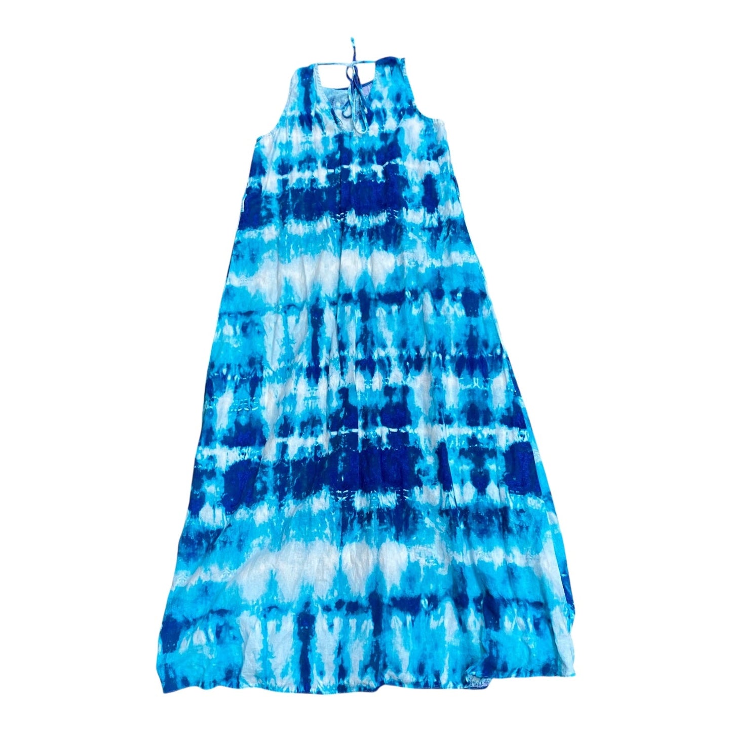 Dress Casual Maxi By Calvin Klein In Blue & White, Size:2