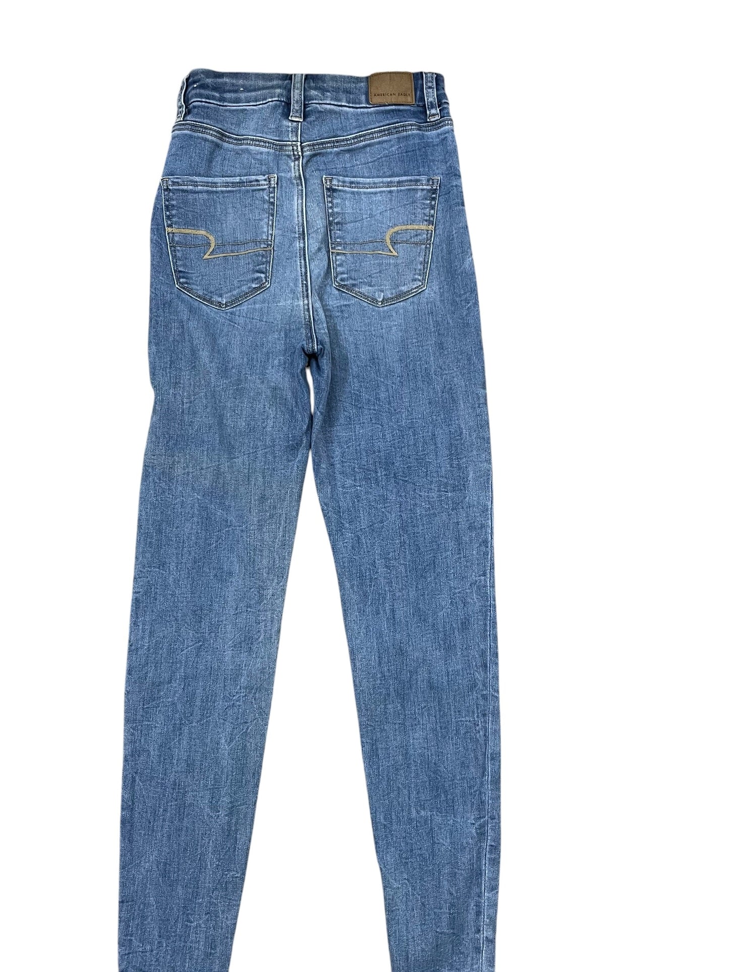 Jeans Jeggings By American Eagle In Blue Denim, Size:2