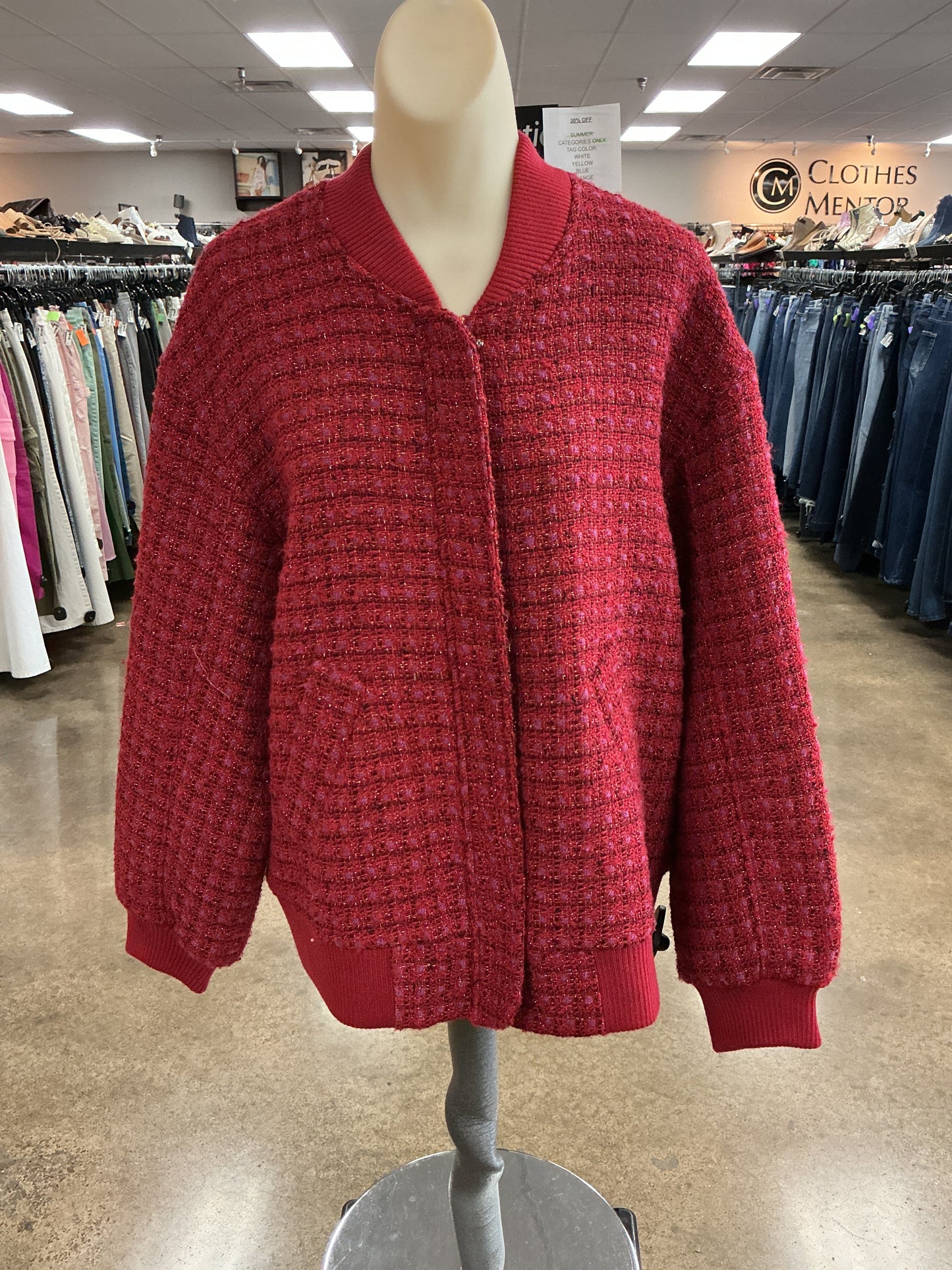 Jacket Other By Amanda Uprichard In Red, Size:S