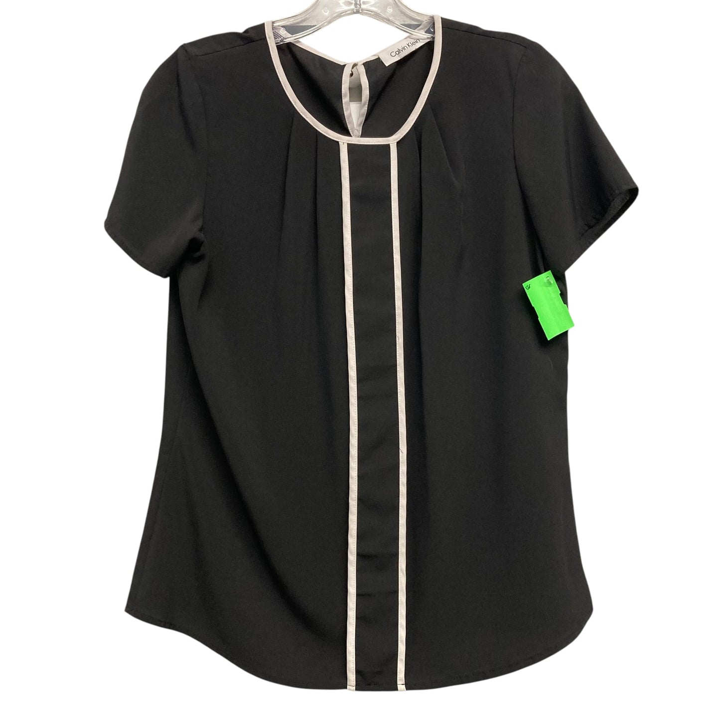 Top Ss Basic By Calvin Klein In Black, Size:S