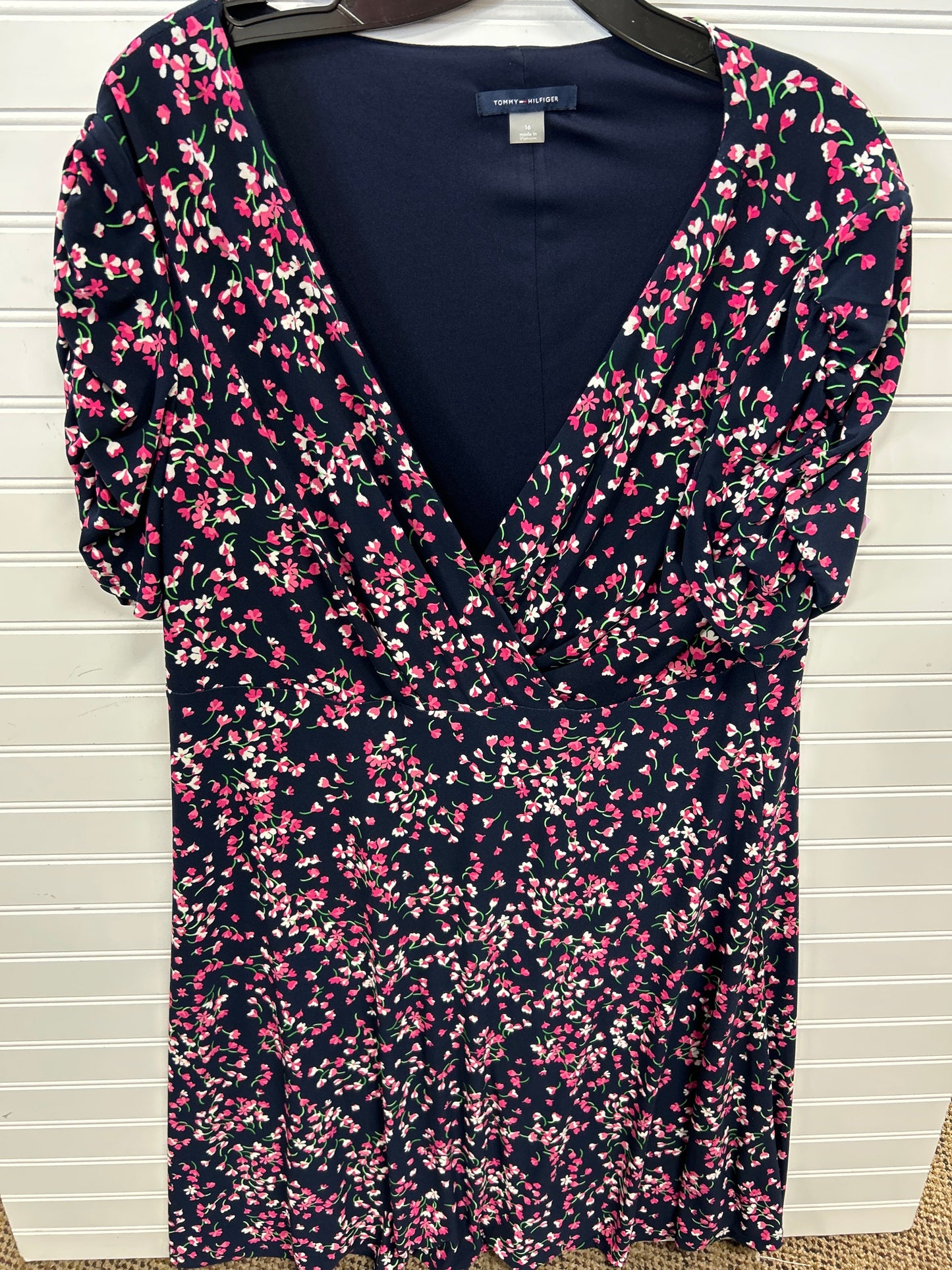 Dress Casual Midi By Tommy Hilfiger In Navy, Size:16