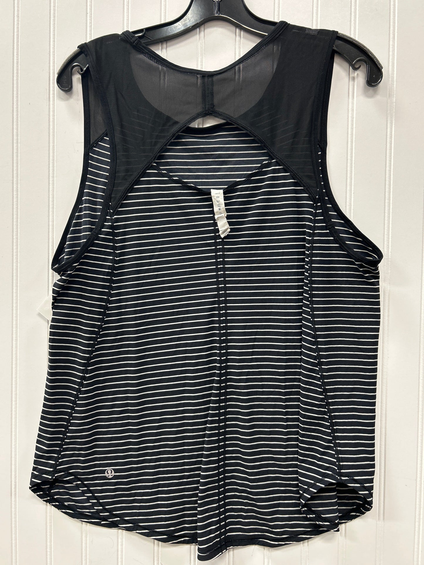 Athletic Tank Top By Lululemon In Striped Pattern, Size:10
