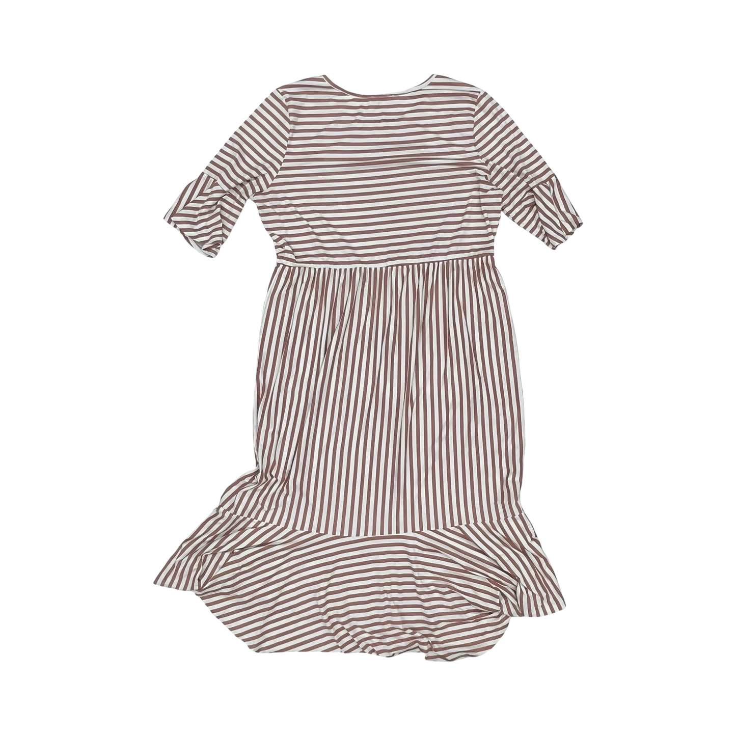 Dress Casual Midi By Reborn J In Red & White, Size:2X