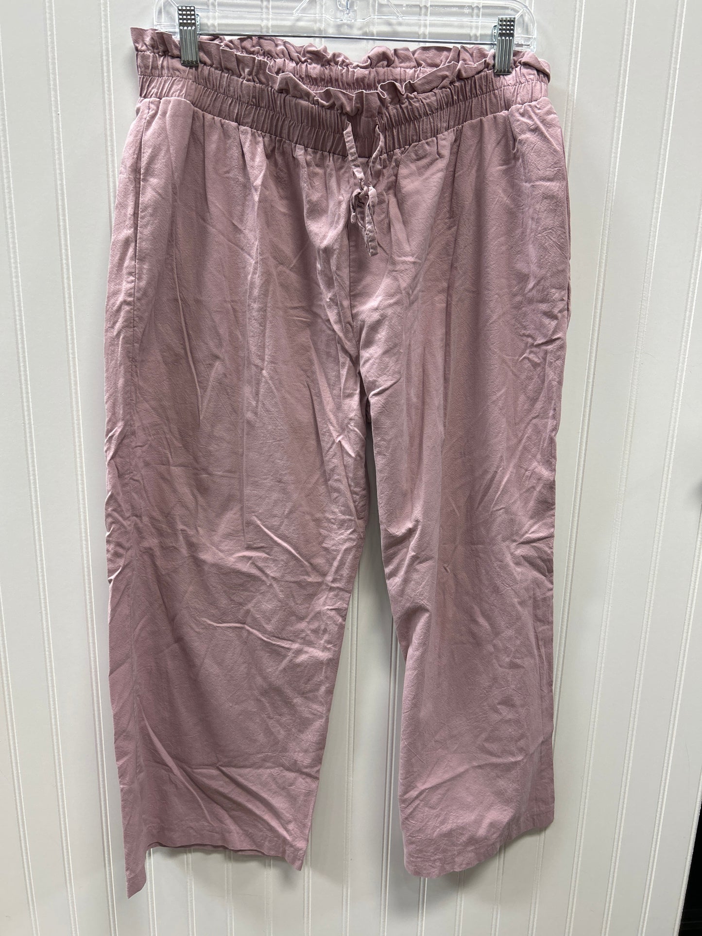 Pants Linen By Cmc In Purple, Size:Xl