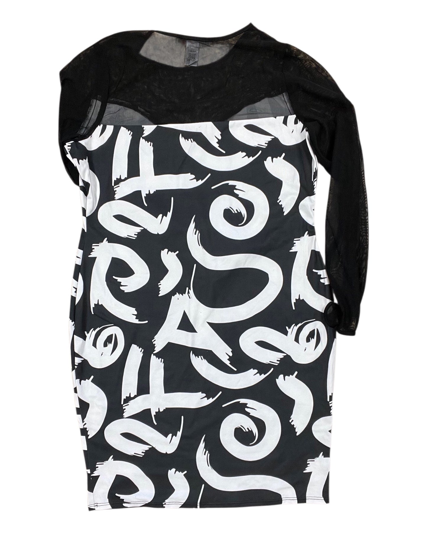 Dress Casual Midi By Ashley Stewart In Black & White, Size:2X