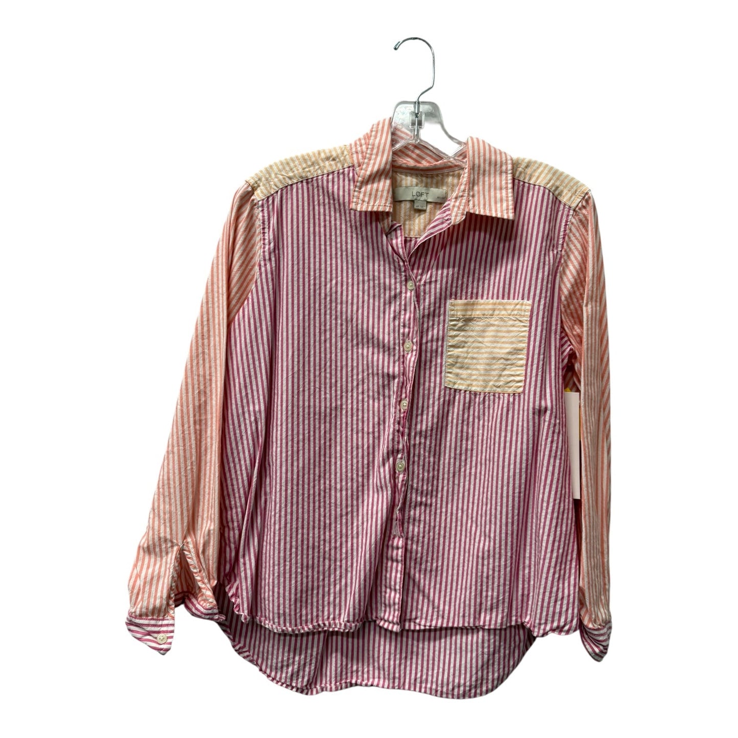 Top Ls By Loft In Orange & Pink, Size:Mp