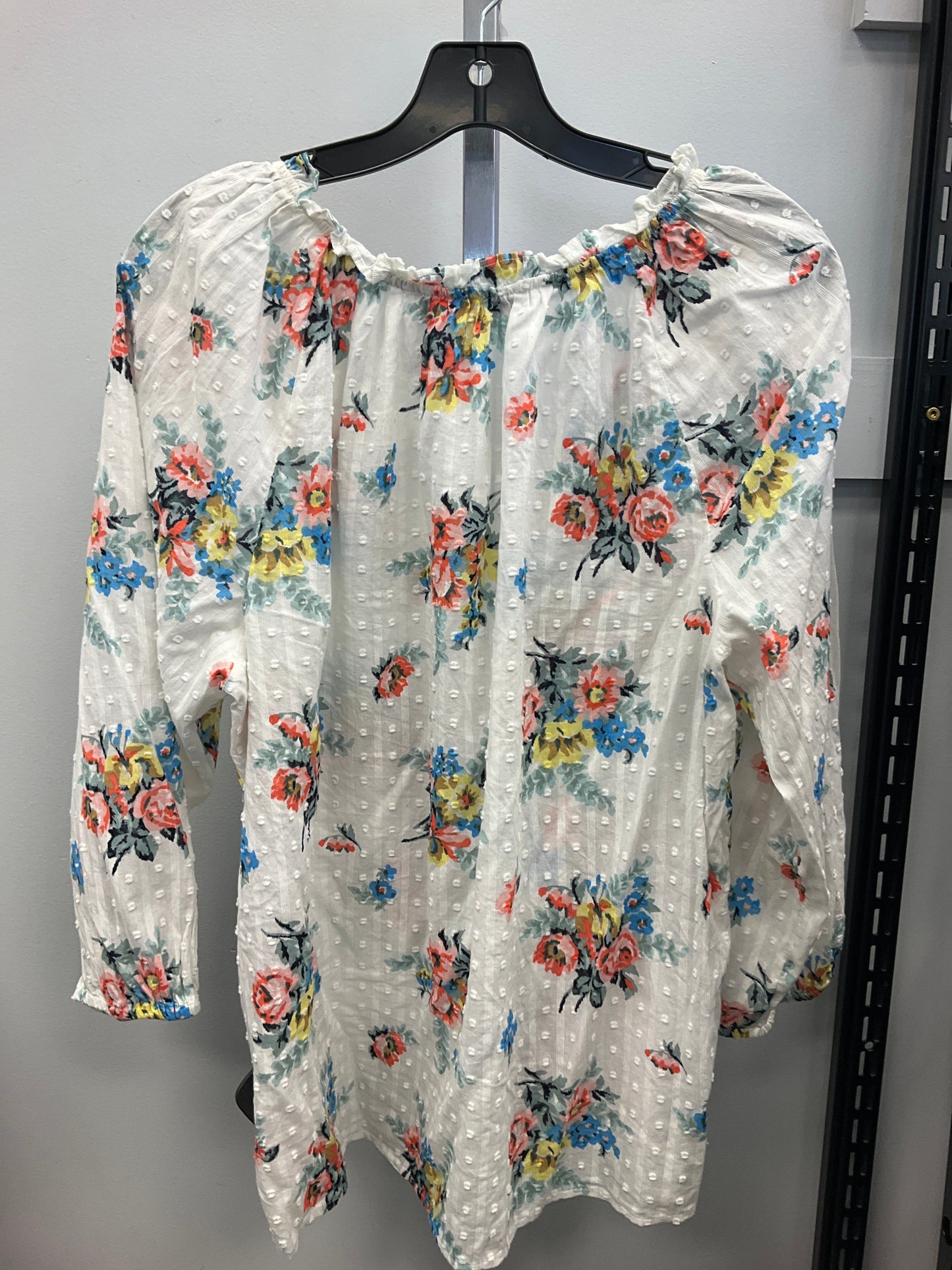 Top 3/4 Sleeve By Loft In Floral Print, Size:L