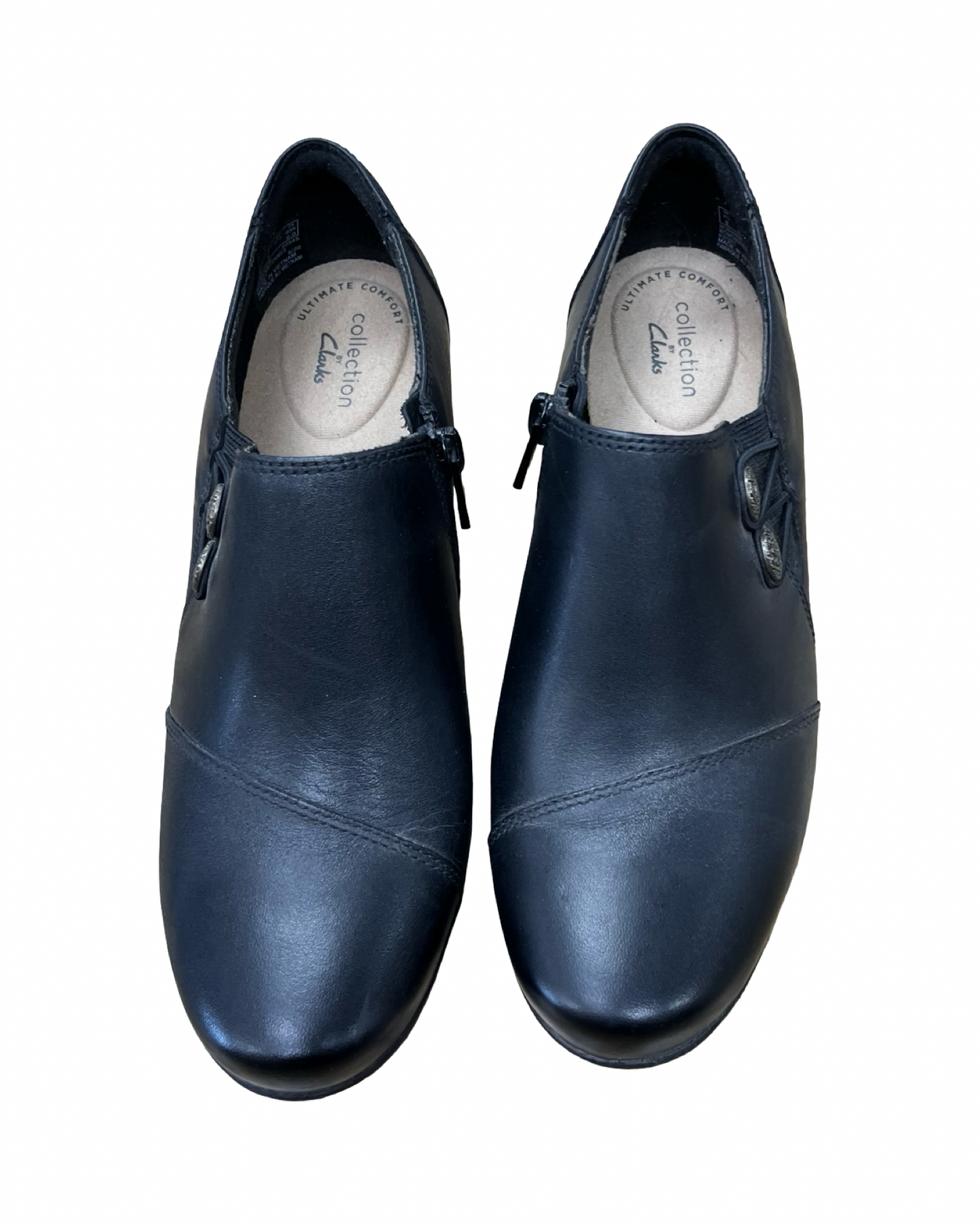 Shoes Heels Block By Clarks In Black, Size:7