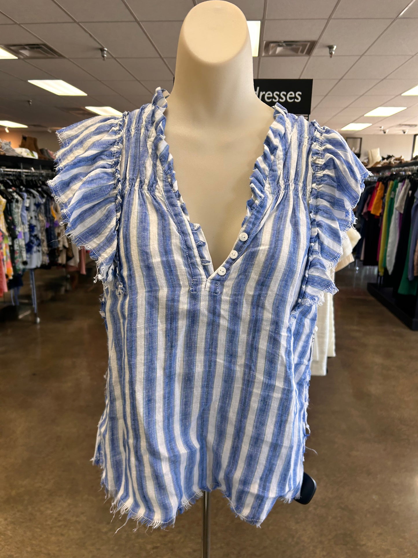 Top Ss By Clothes Mentor In Blue, Size:Xs