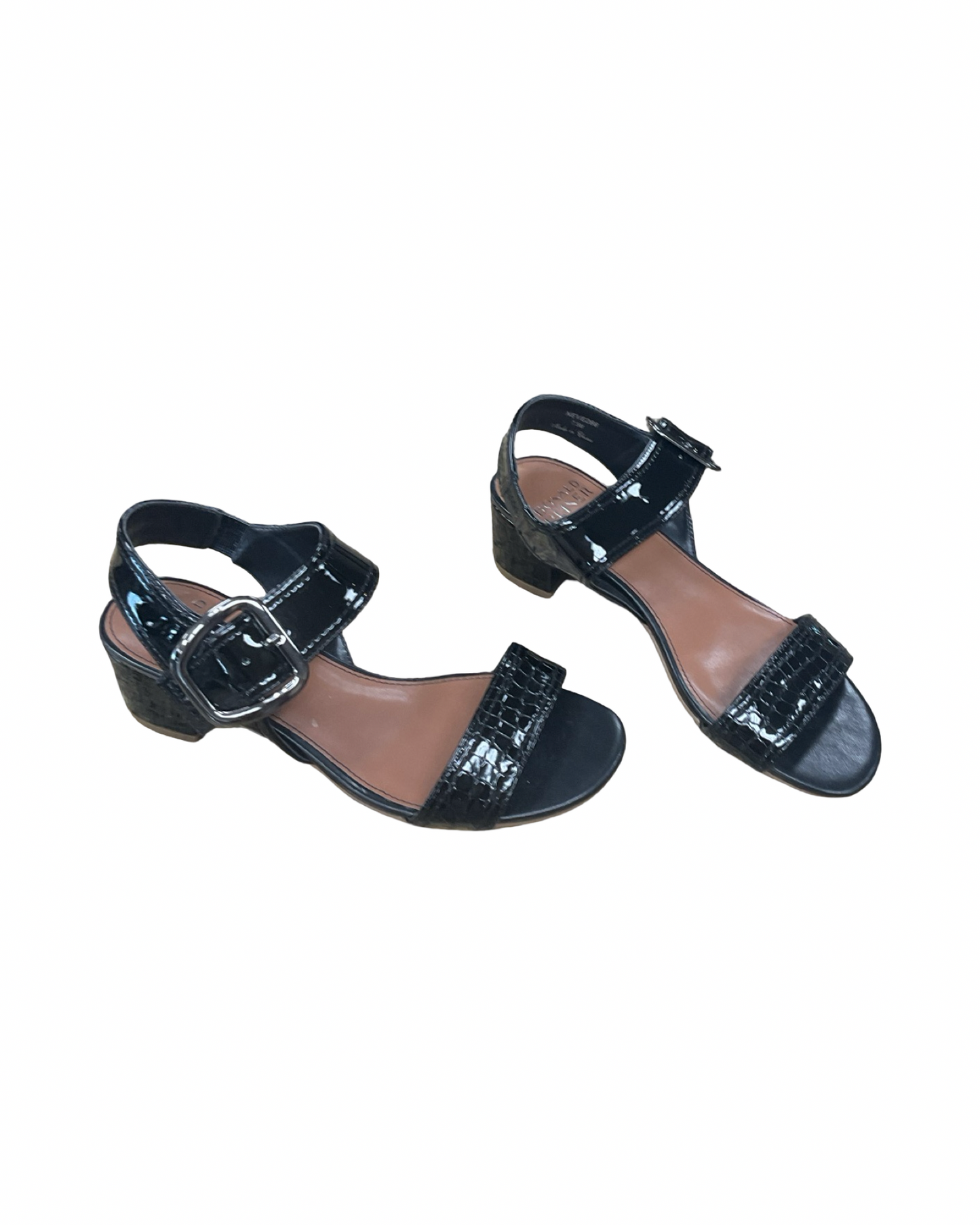Sandals Heels Kitten By Donald Pliner In Black, Size:7.5