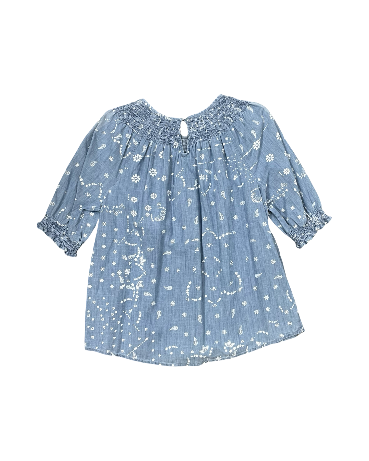 Top Ss By Sonoma In Blue Denim, Size:L