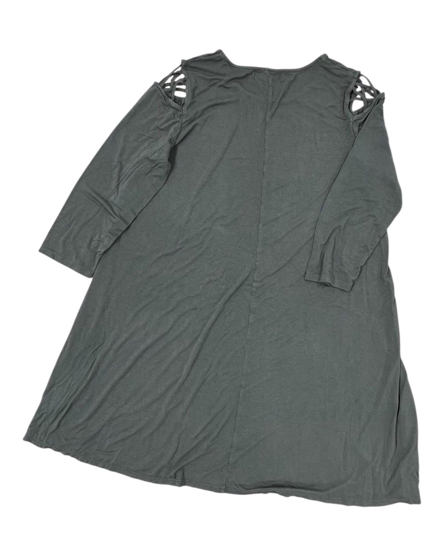 Dress Casual Midi By Clothes Mentor In Green, Size:L