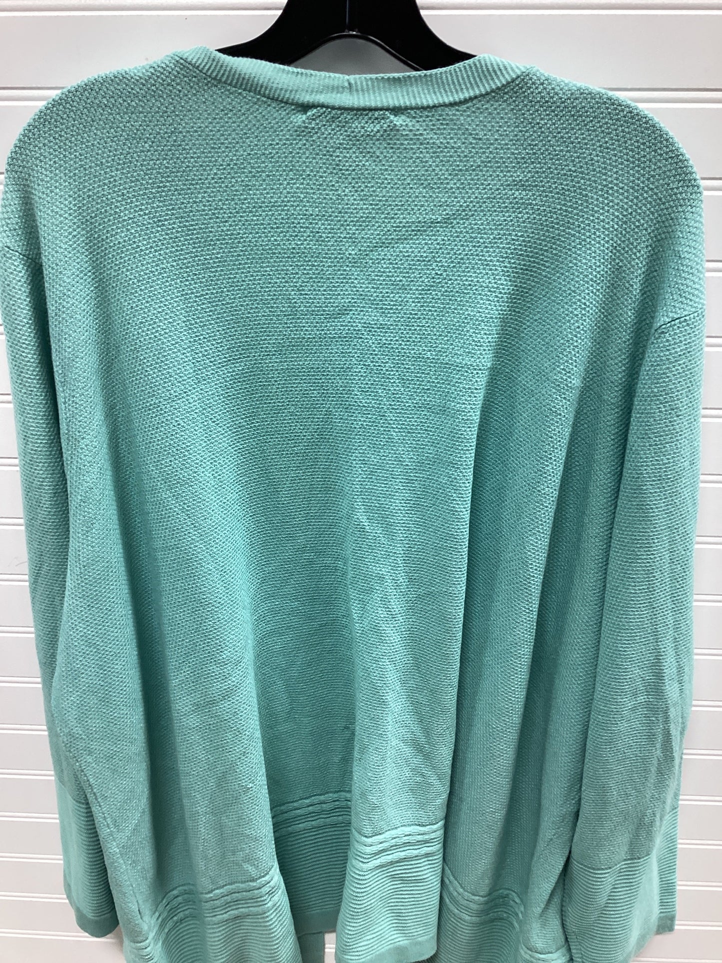 Cardigan By Cj Banks In Aqua, Size:3X