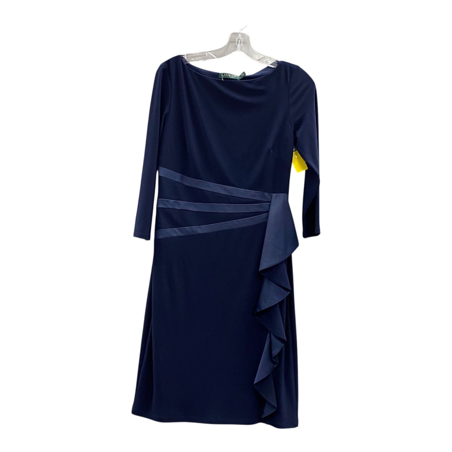 Dress Casual Midi By Lauren By Ralph Lauren In Blue, Size:8