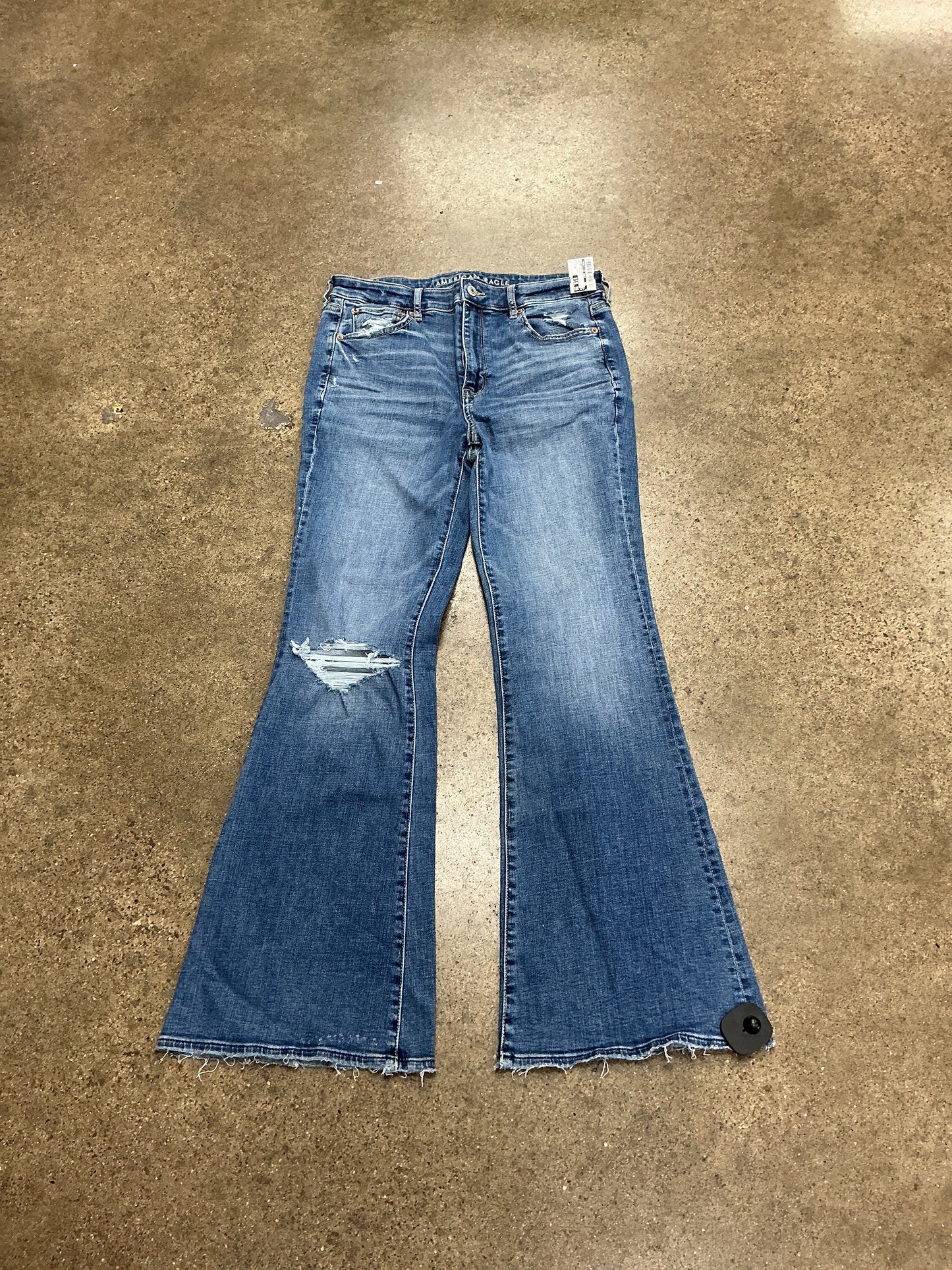Jeans Flared By American Eagle In Blue Denim, Size:10