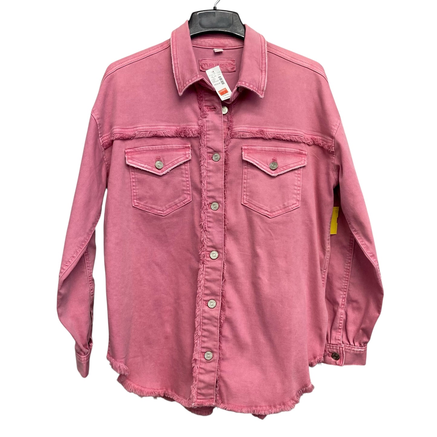 Jacket Denim By Maurices In Pink, Size:M