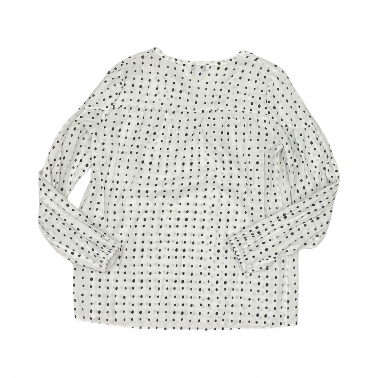 Blouse Ls By Nine West Apparel In Black & White, Size:S