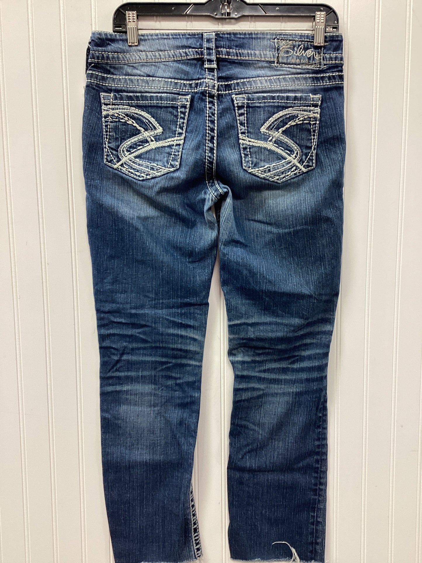 Jeans Skinny By Silver In Blue Denim, Size:6
