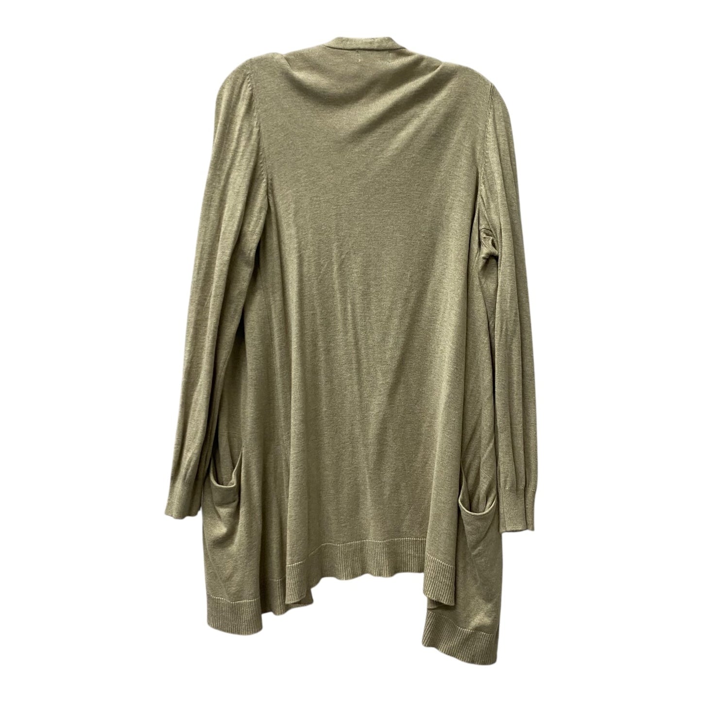 Sweater Cardigan By Style And Company In Tan, Size:1X