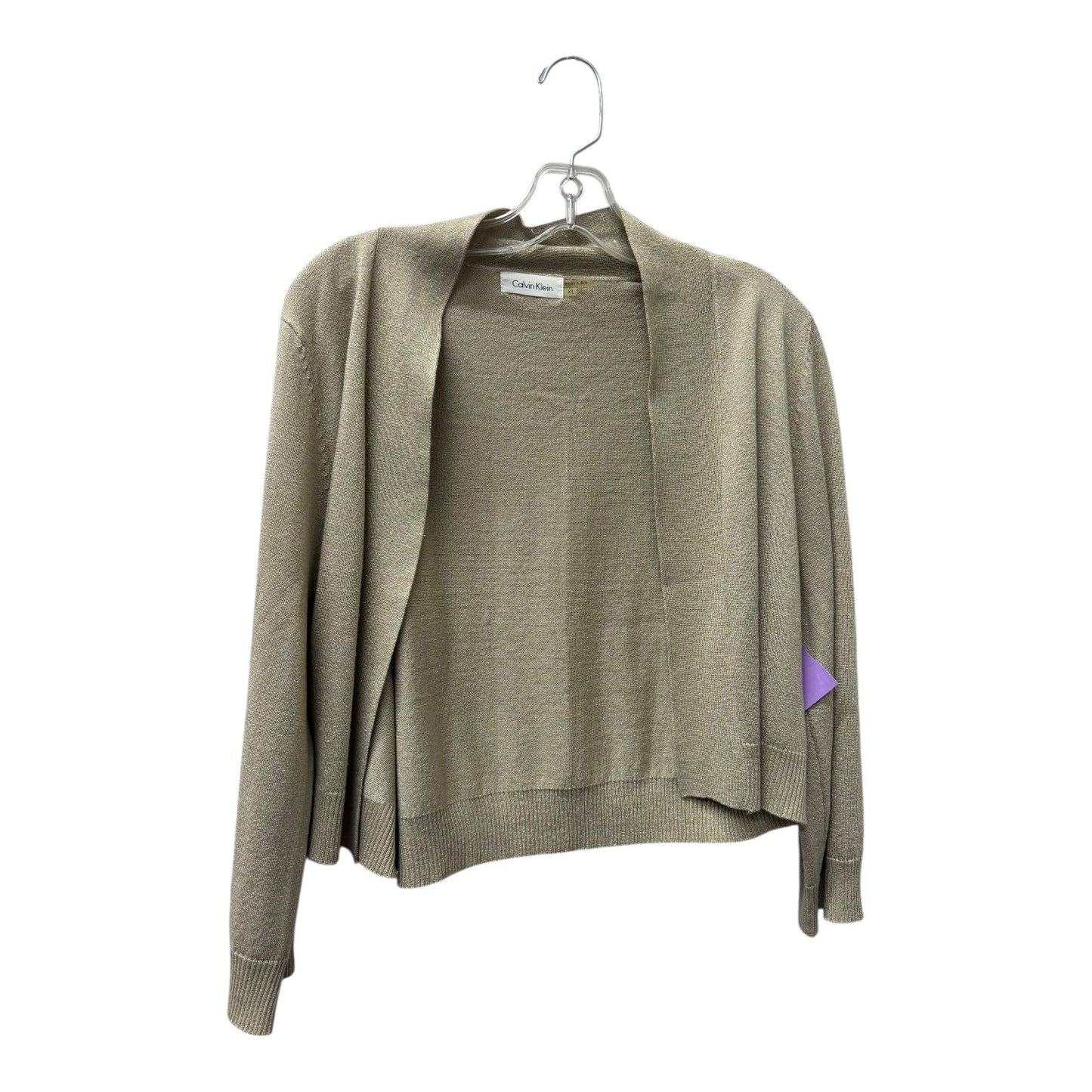 Cardigan By Calvin Klein In Tan, Size:Xl