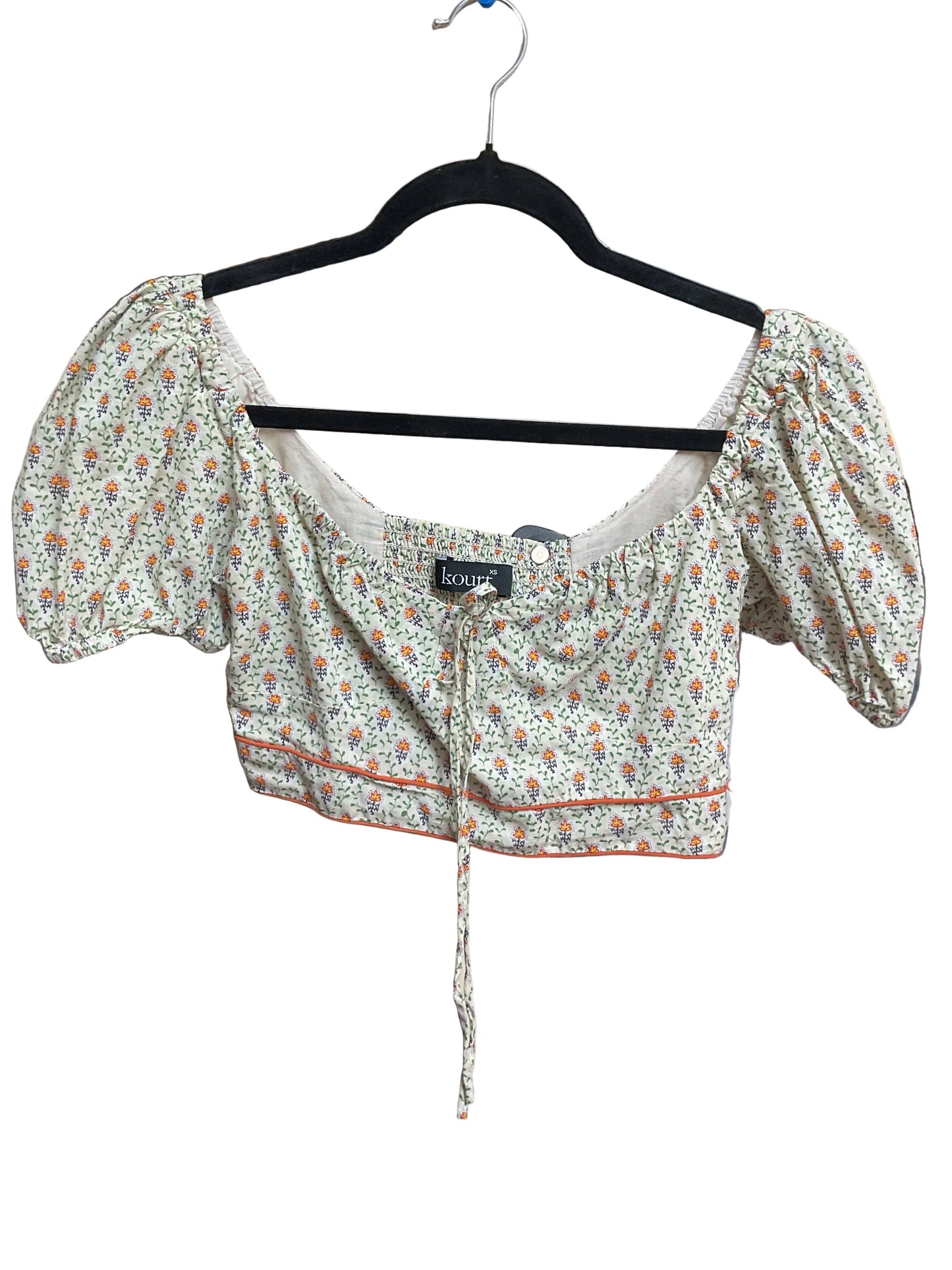 Top Ss By Cmc In Floral Print, Size:Xs