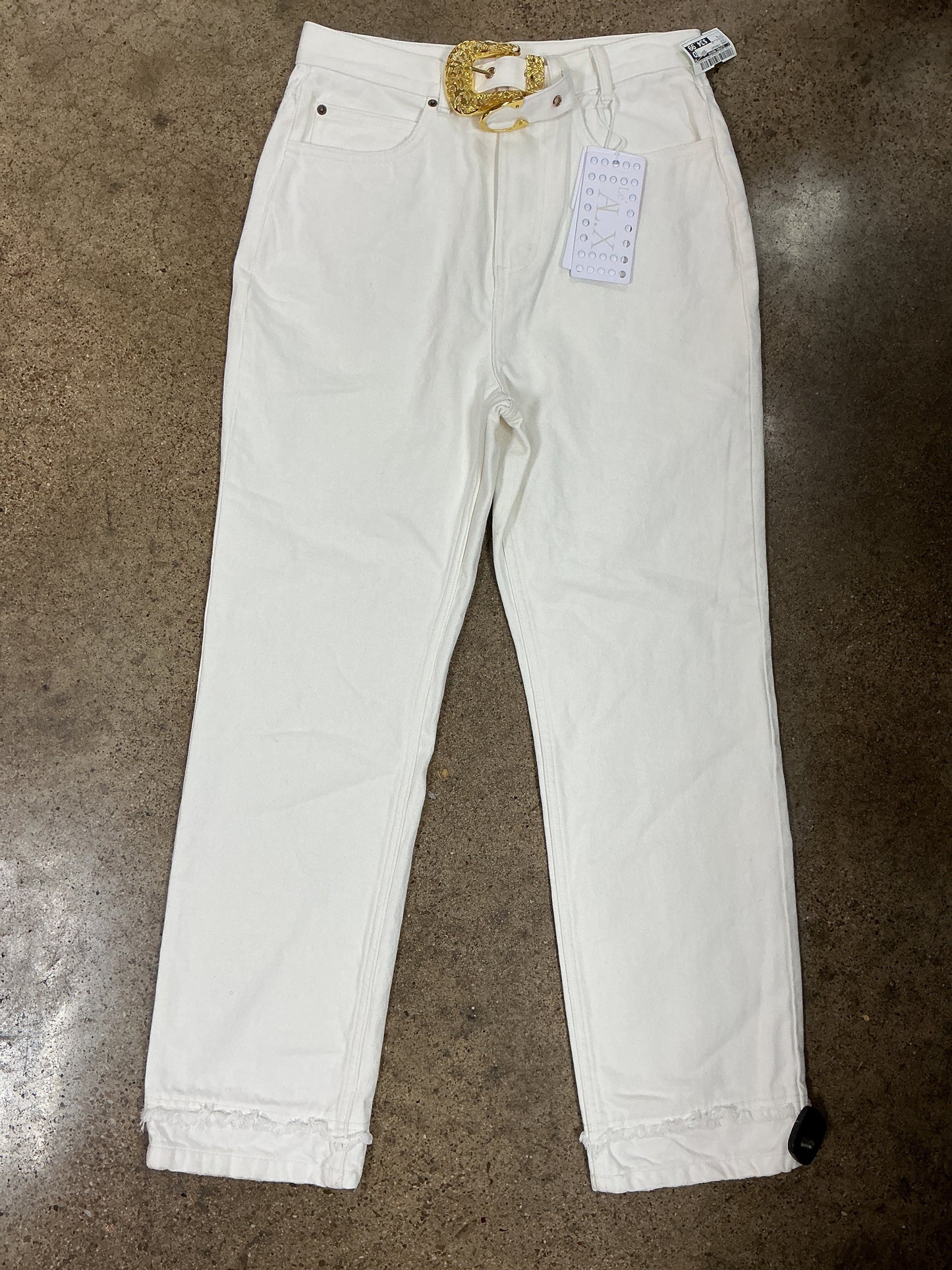 Jeans Straight By Clothes Mentor In Cream, Size:8