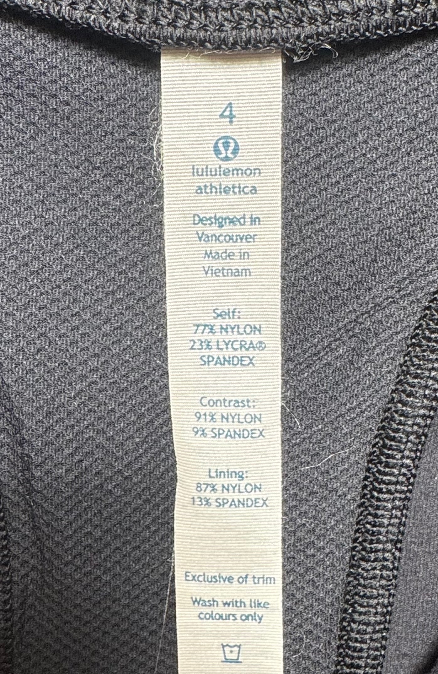 Athletic Jacket By Lululemon In Black, Size: 4