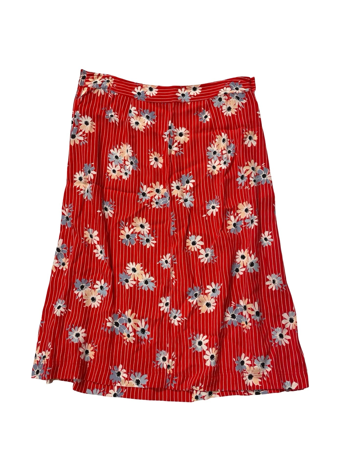 Skirt Midi By Madewell In Red, Size:8