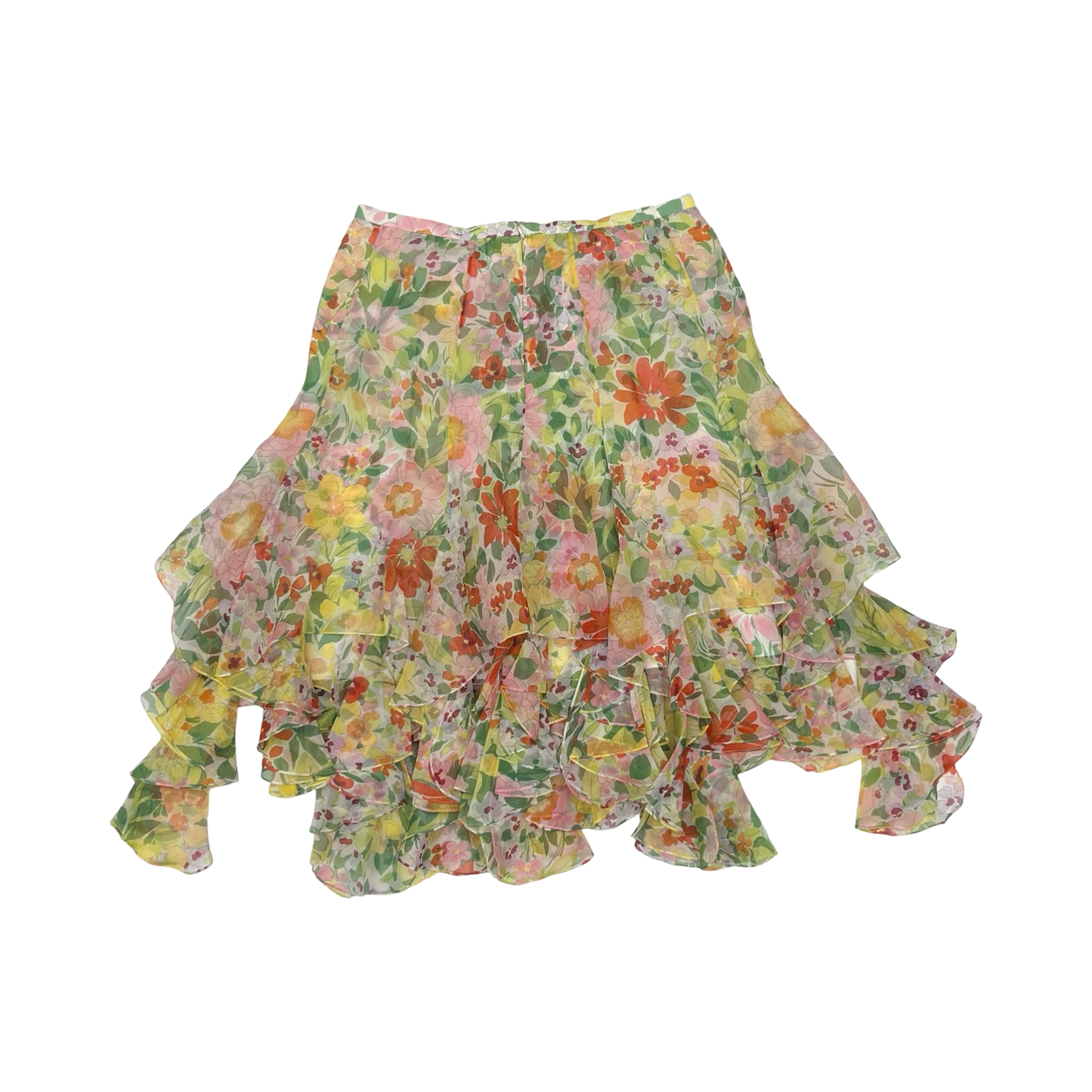 Skirt Midi By Clothes Mentor In Floral Print, Size:14