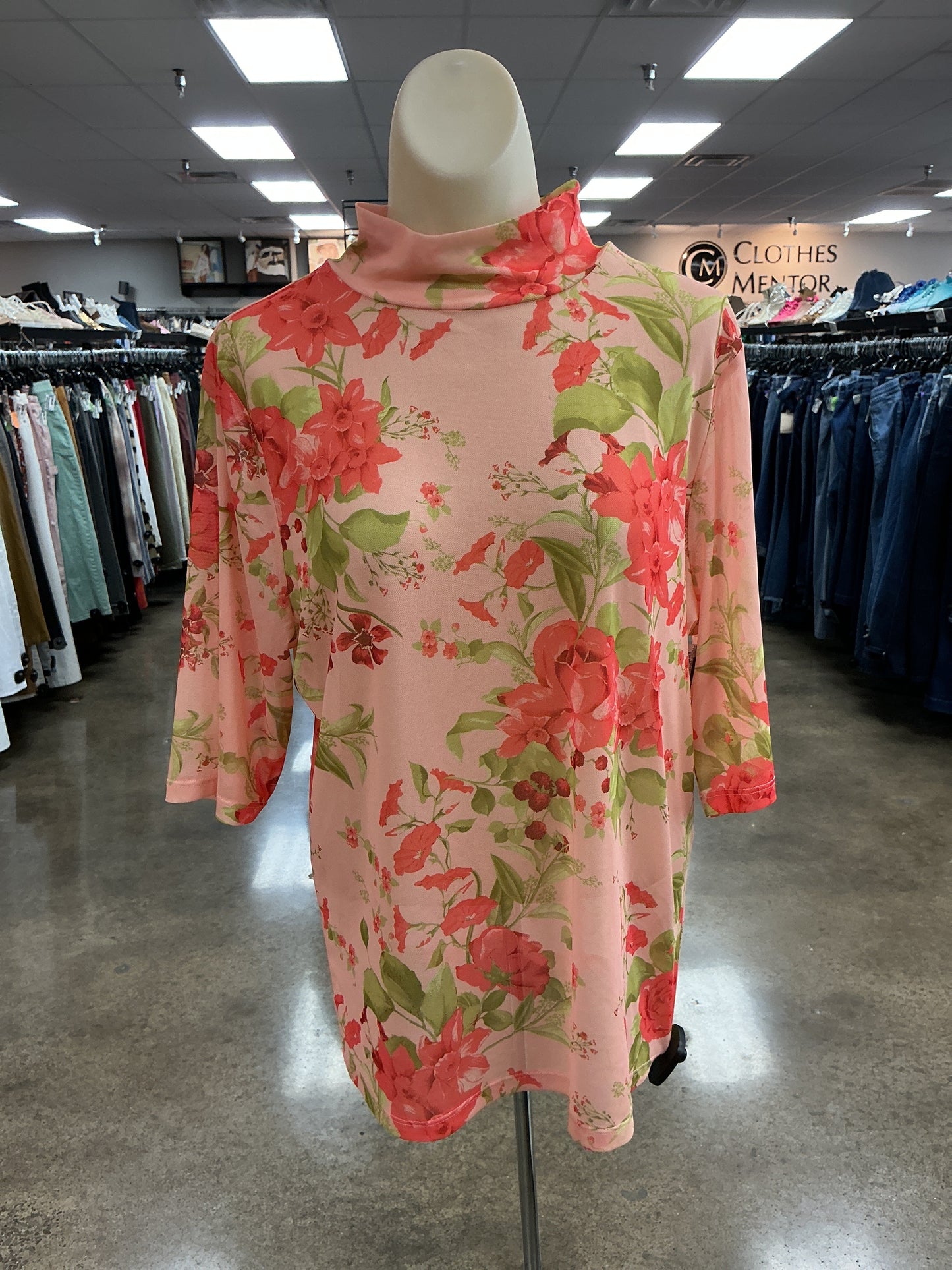 Top Ss By Anthropologie In Floral Print, Size:Xl