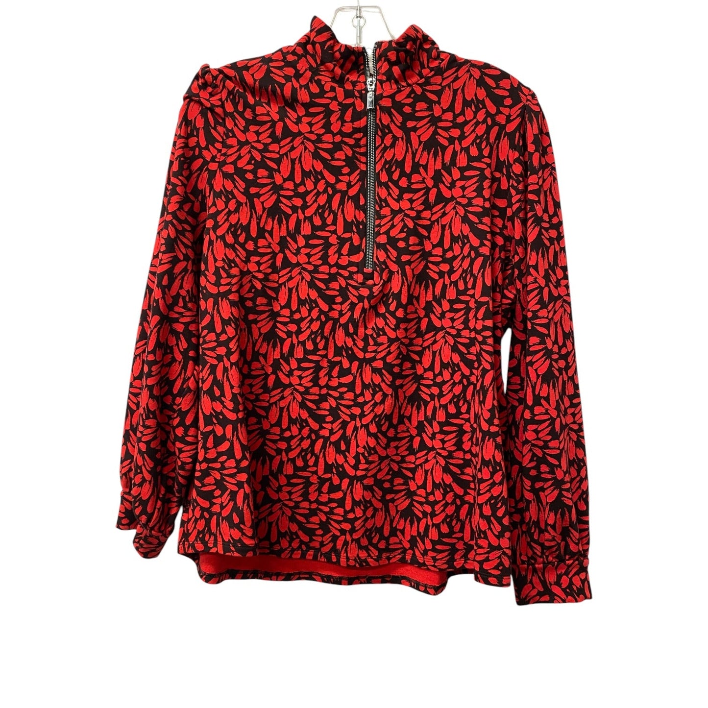Top Ls By Chicos In Black & Red, Size:L