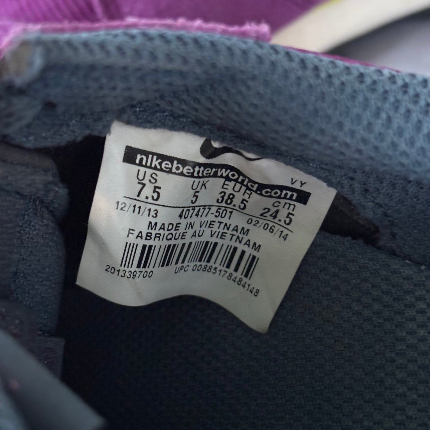 Shoes Sneakers By Nike In Purple, Size: 7.5